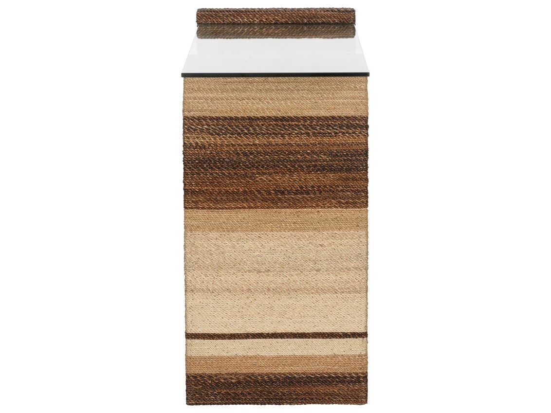 Wildwood Calusa Rectangular Glass Brown Console Table