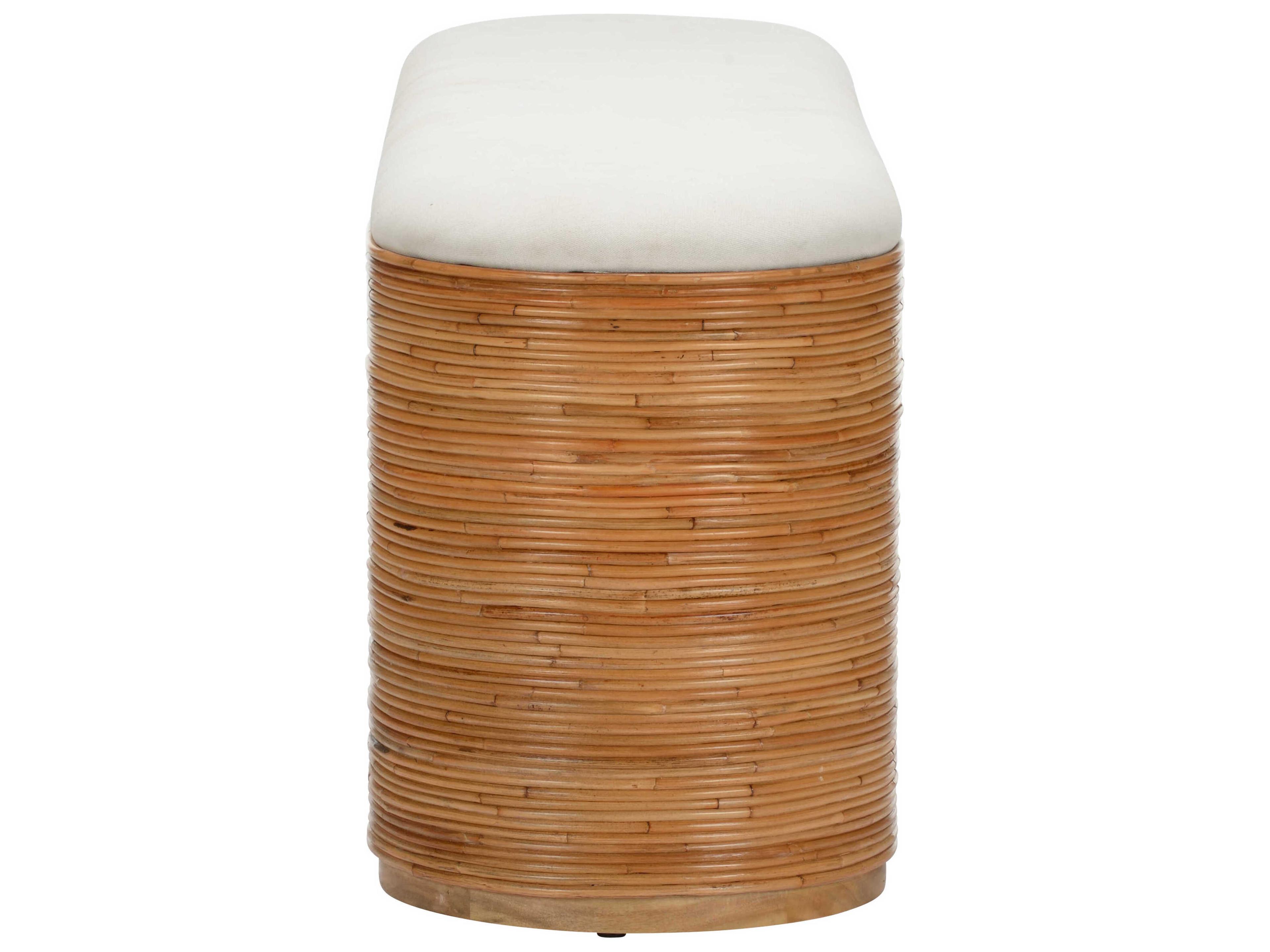 Wildwood Easy Like Sunday Morning Natural Tan Upholstered Accent Bench