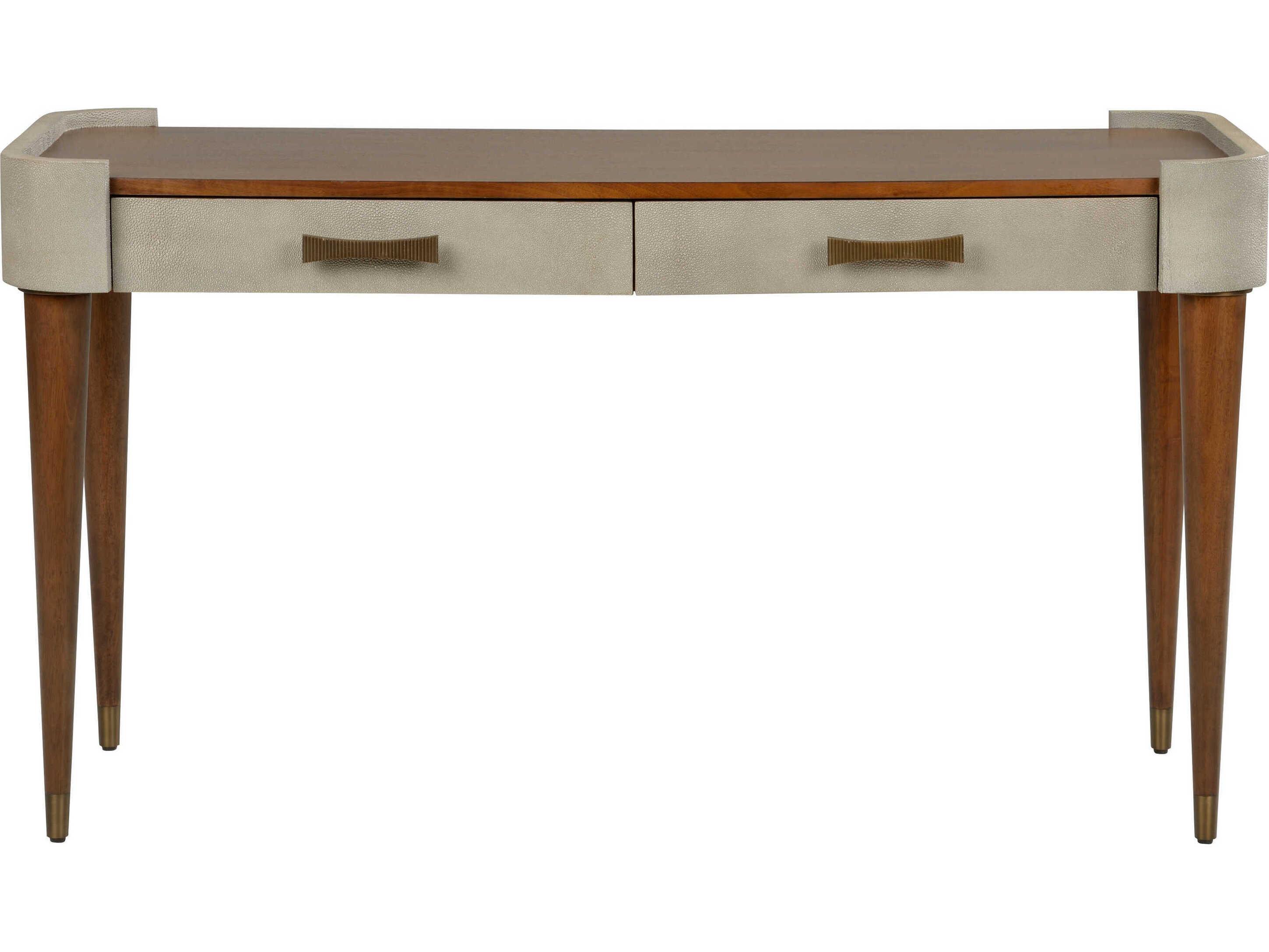 Wildwood Frances Walnut Fog Brown Wood Writing Desk