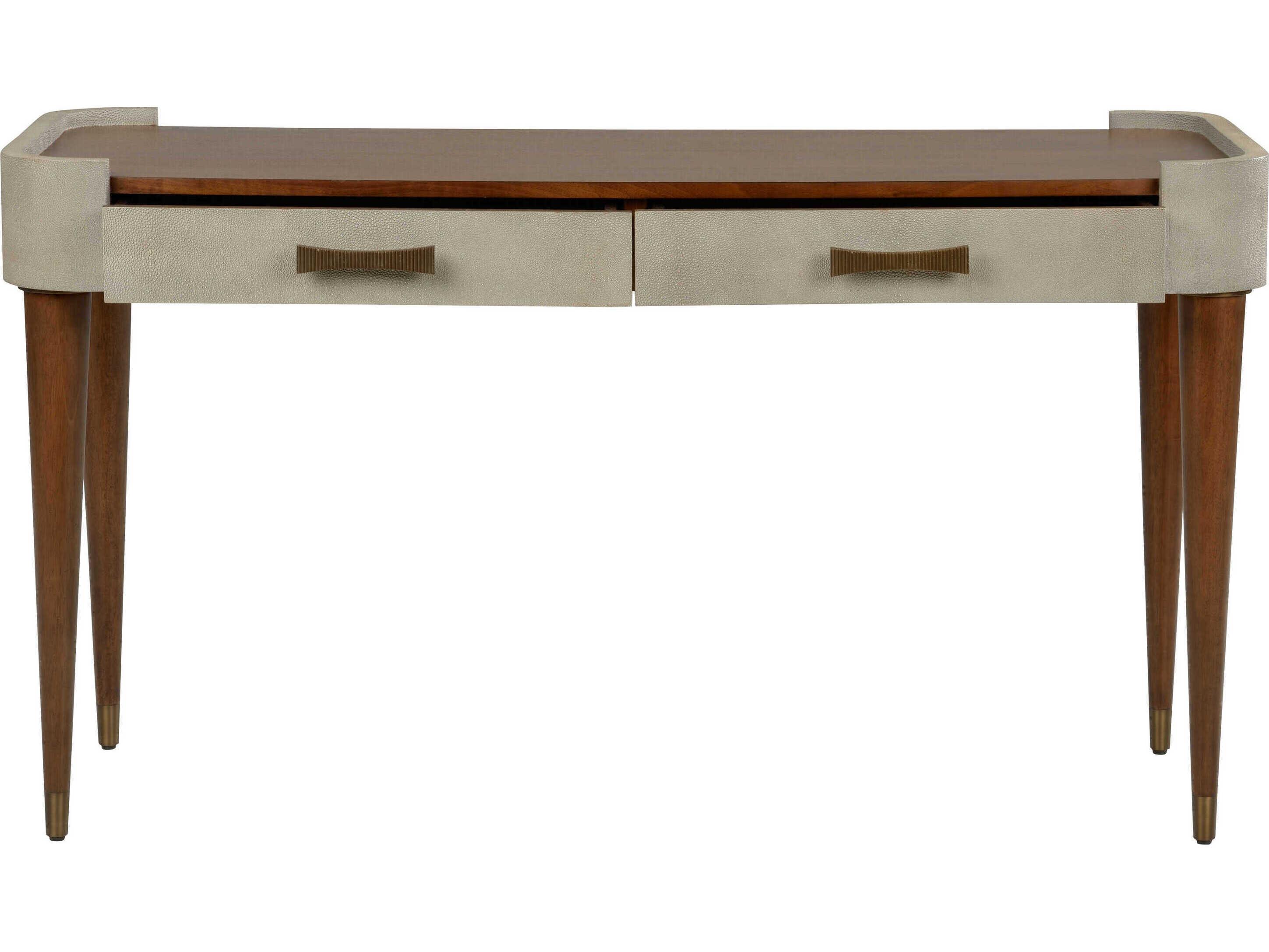 Wildwood Frances Walnut Fog Brown Wood Writing Desk