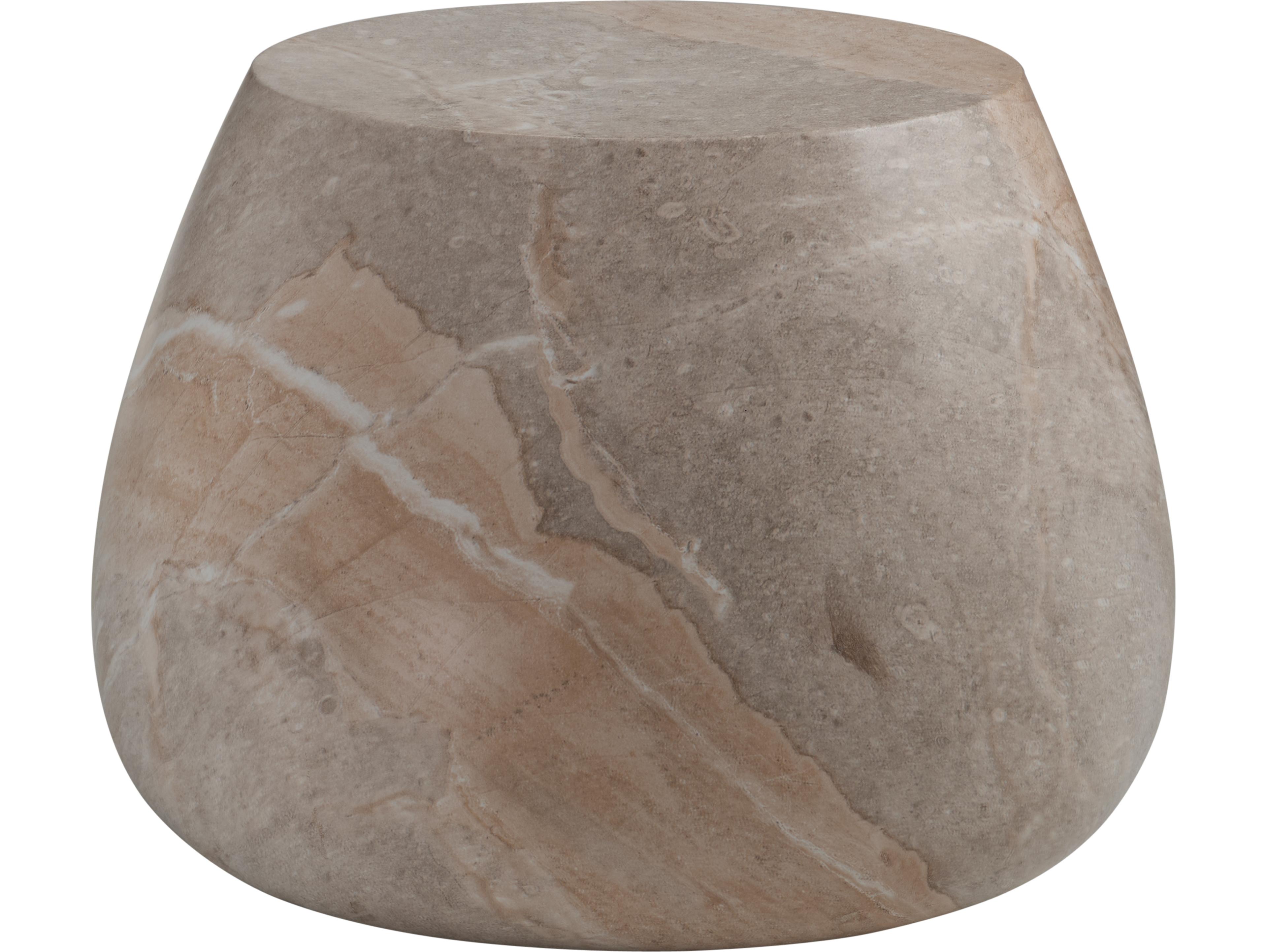 Wildwood Round Marble Natural Cream End Table