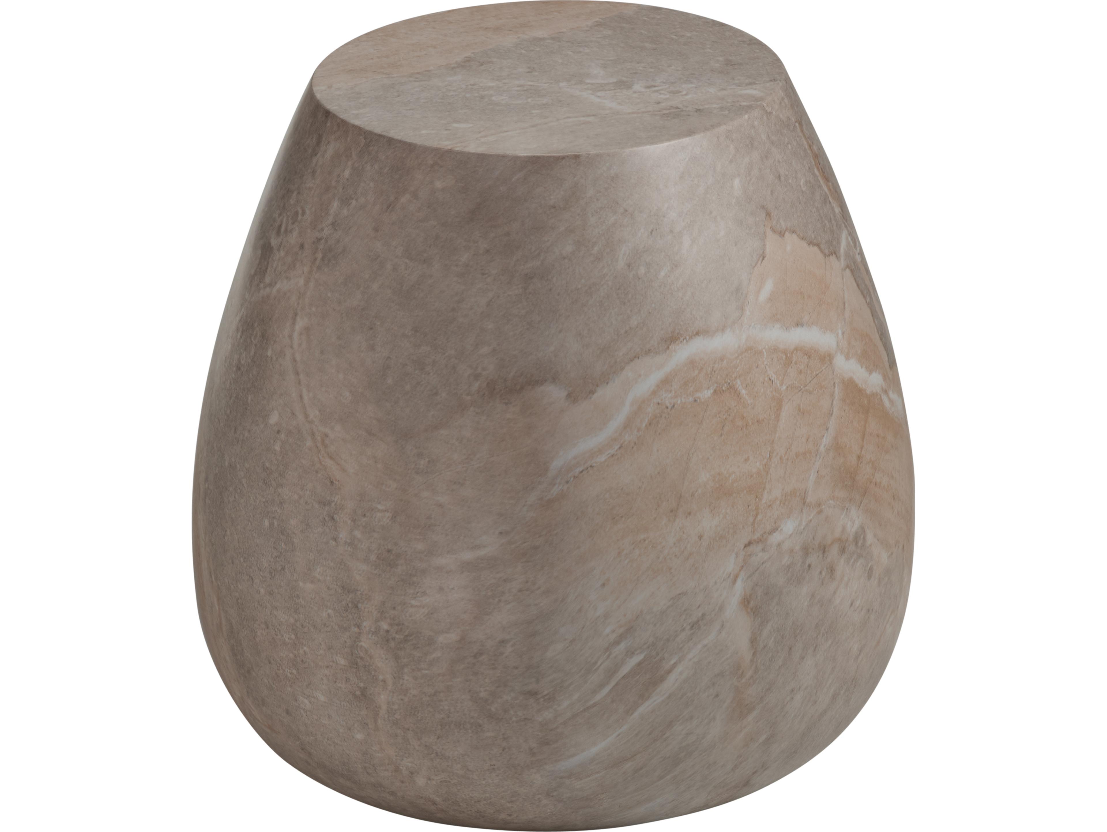 Wildwood Round Marble Natural Cream End Table