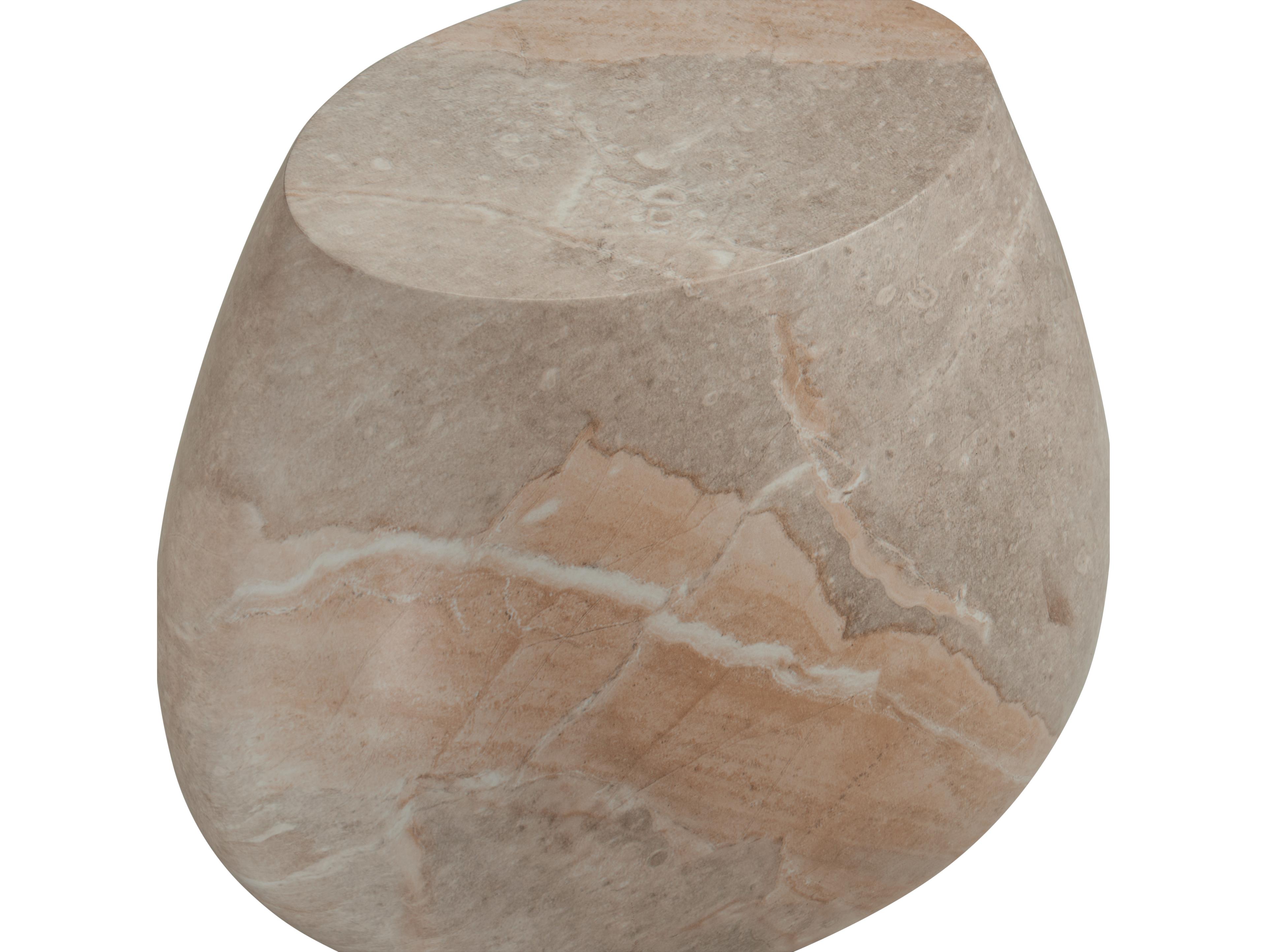 Wildwood Round Marble Natural Cream End Table