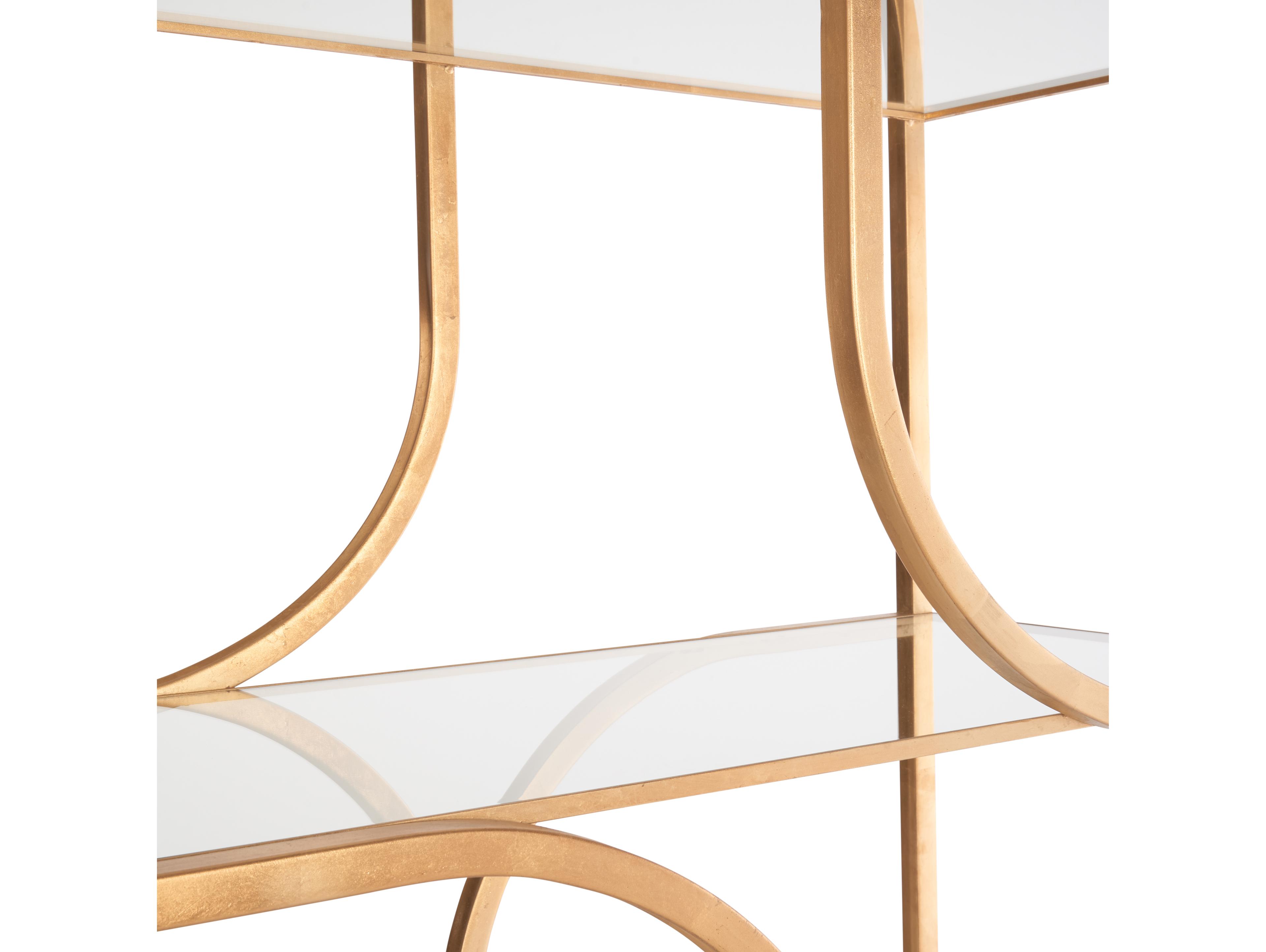 Wildwood Gold Leaf Clear Etagere