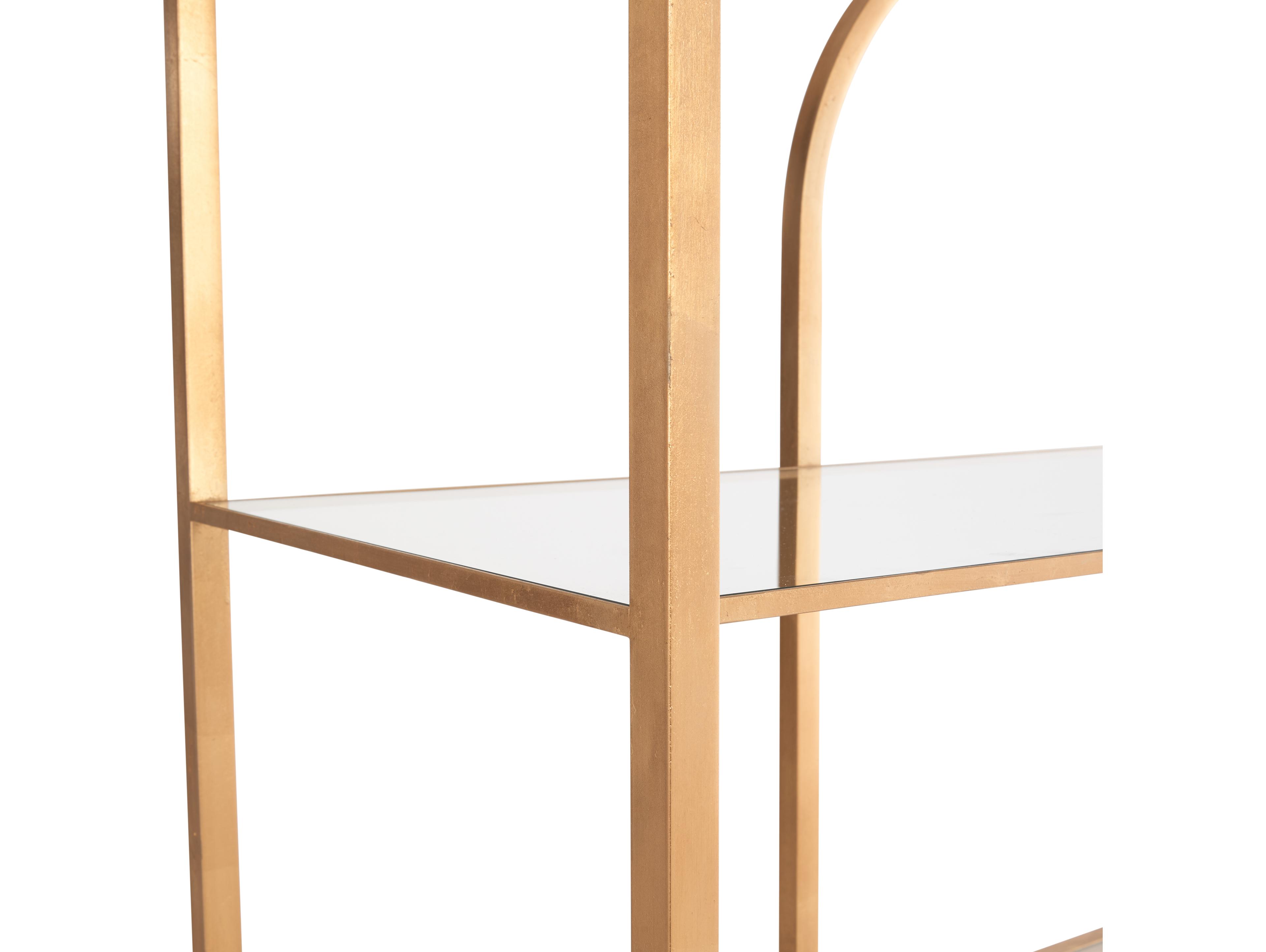 Wildwood Gold Leaf Clear Etagere