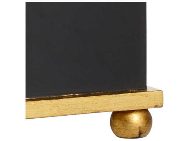 Wildwood Mar-A-Lago Antique Gold Leaf Black Silkette Buffet Lamp
