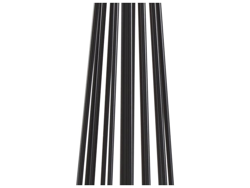 Wildwood Otis Satin Black Off White Linen Floor Lamp