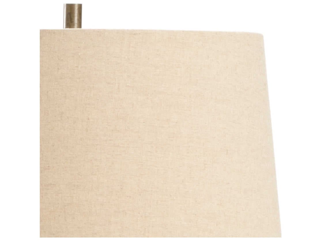 Wildwood Rothko Bronze Taupe Linen Floor Lamp