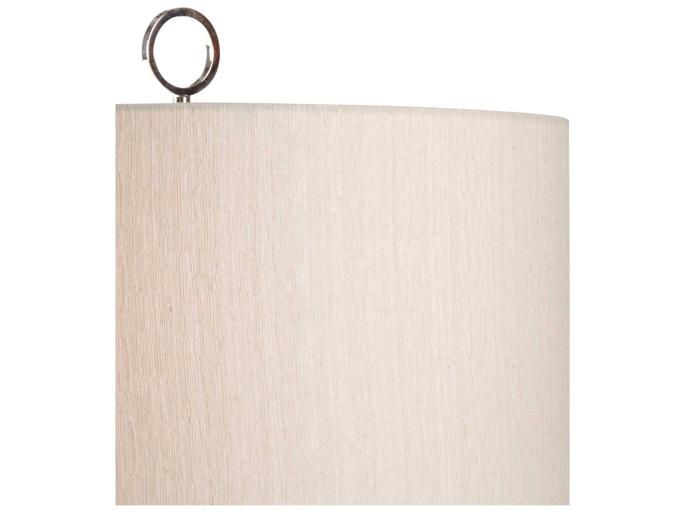 Wildwood Blue Misty Mist Cream Raw Silk Nickel Buffet Lamp