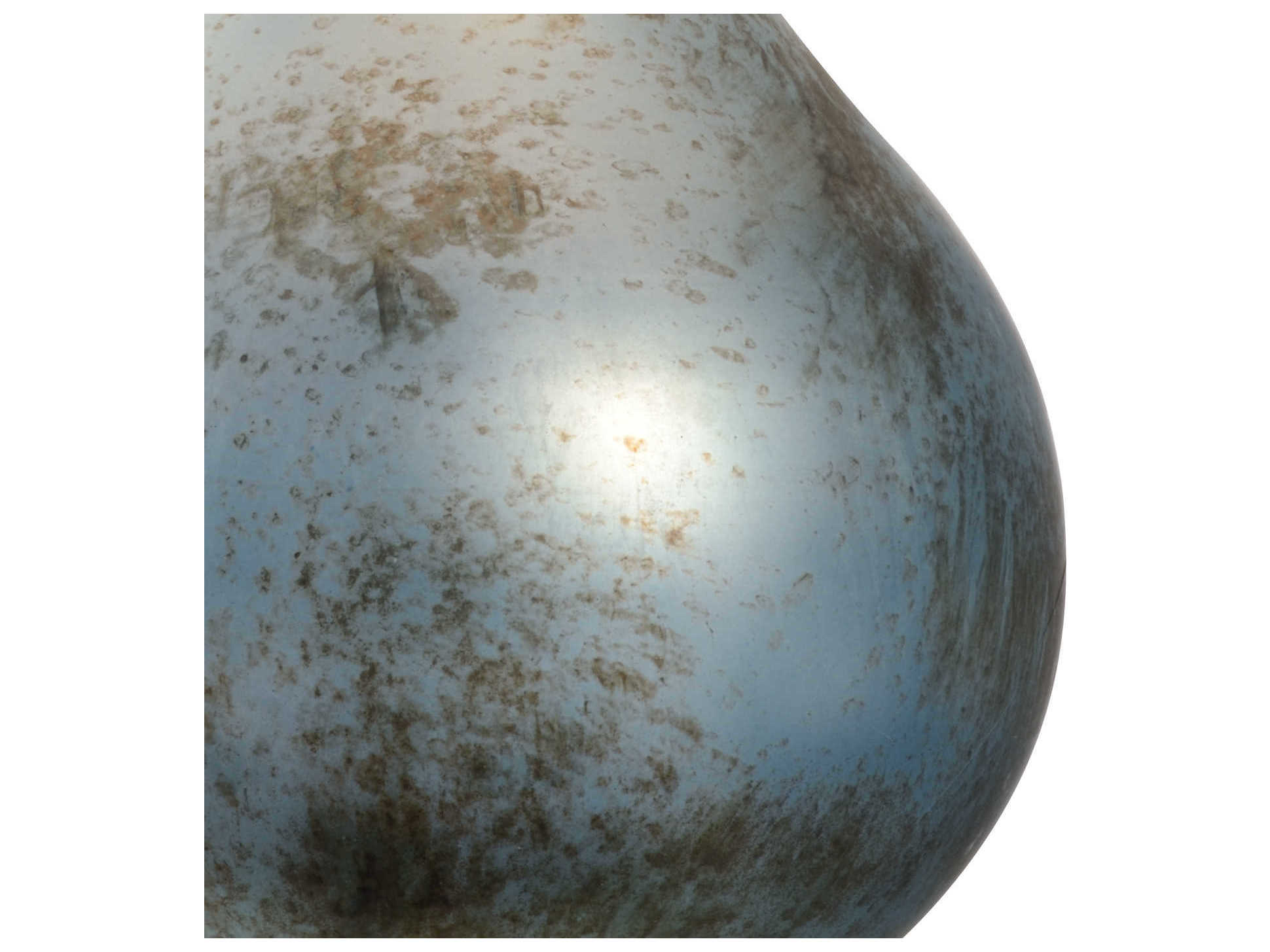 Wildwood Blue Misty Mist Cream Raw Silk Nickel Buffet Lamp