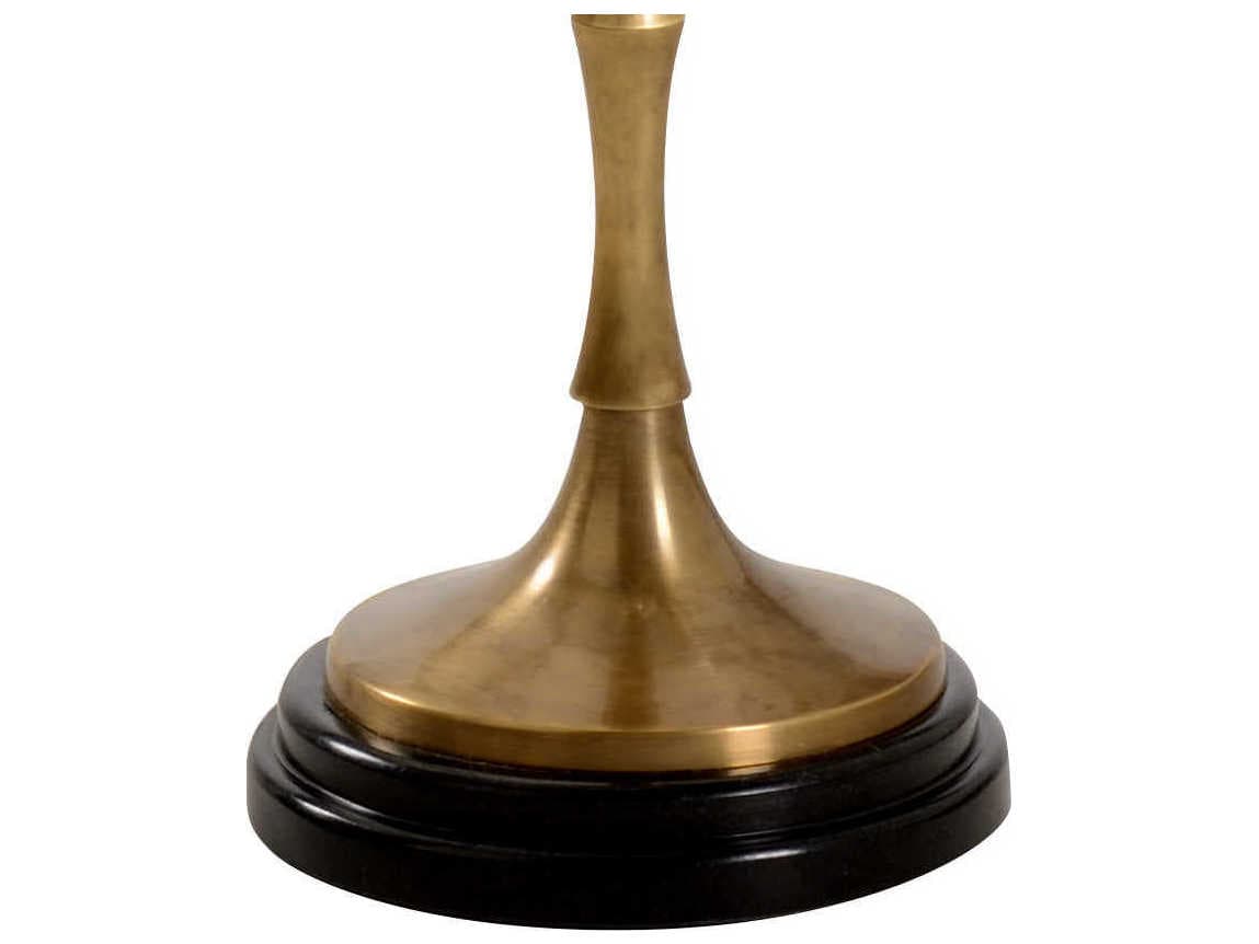 Wildwood Brantley Gold Black Ecru Silkette Brass Floor Lamp