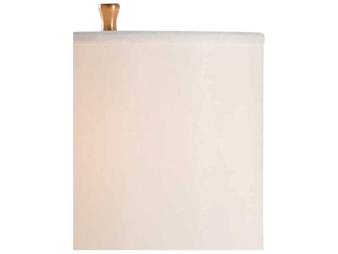 Wildwood Brantley Gold Black Ecru Silkette Brass Floor Lamp