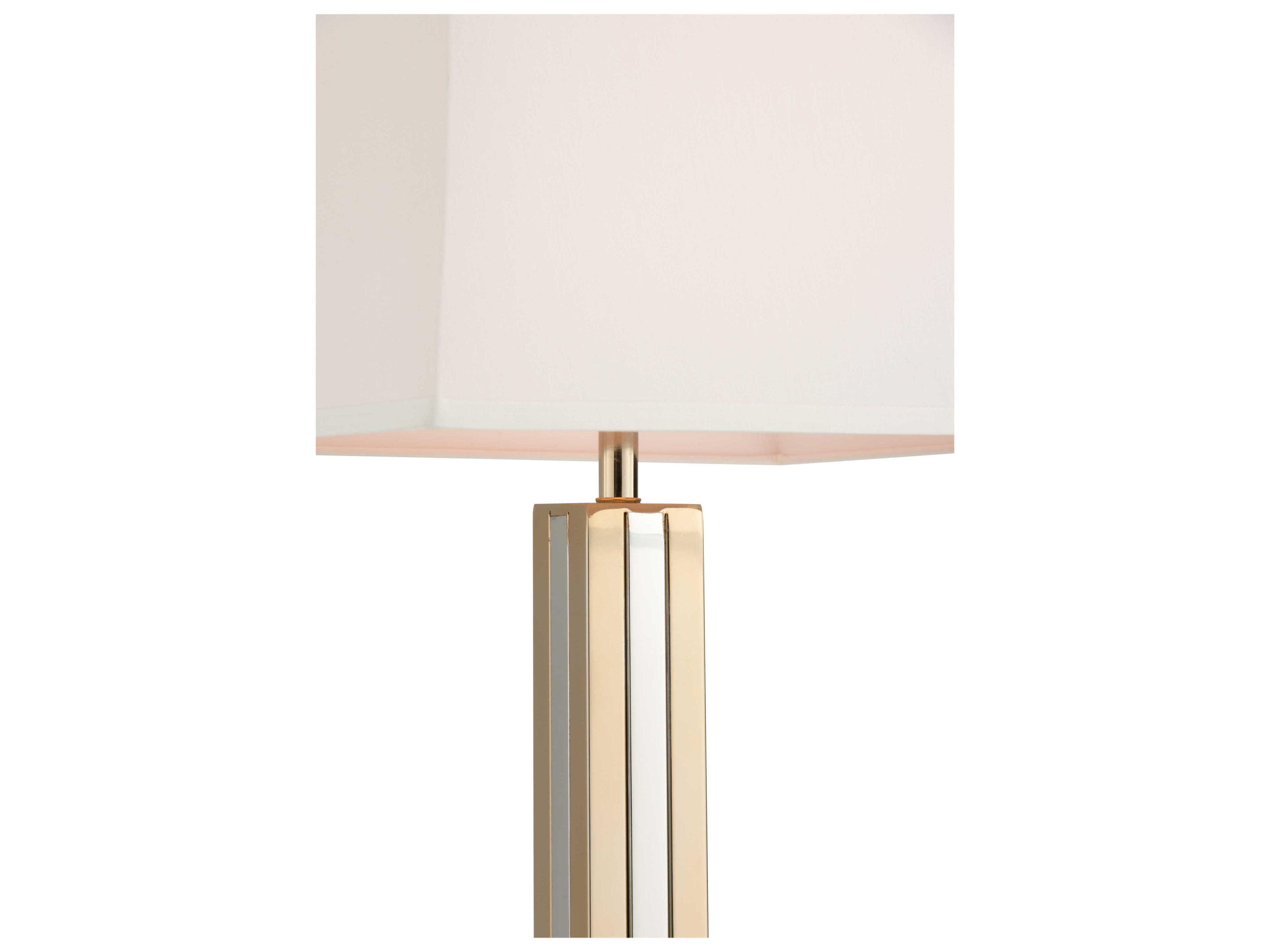 Wildwood Gold Dust Polished Brass Nickel Off White Silkette Floor Lamp