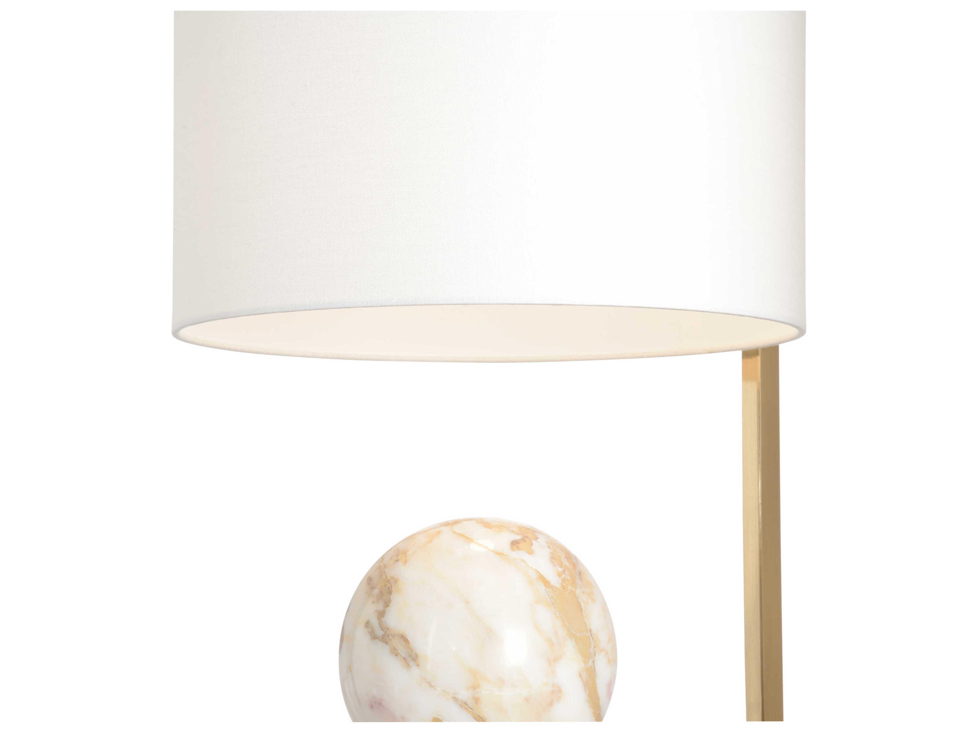 Wildwood Calabria Coffee Bronze Calacatta Gold Off White Linen Buffet Lamp