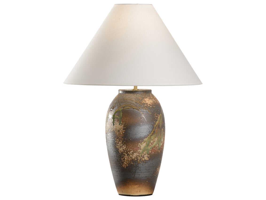 Wildwood Shiga Chaiaki Brown Green Table Lamp
