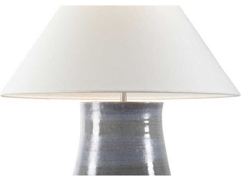 Wildwood Shiga Sana Blue Tan Linen Buffet Lamp