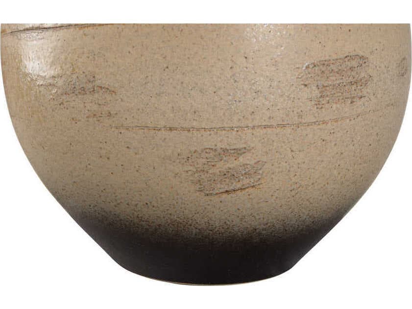 Wildwood Shiga Moriko Brown Tan Linen Buffet Lamp