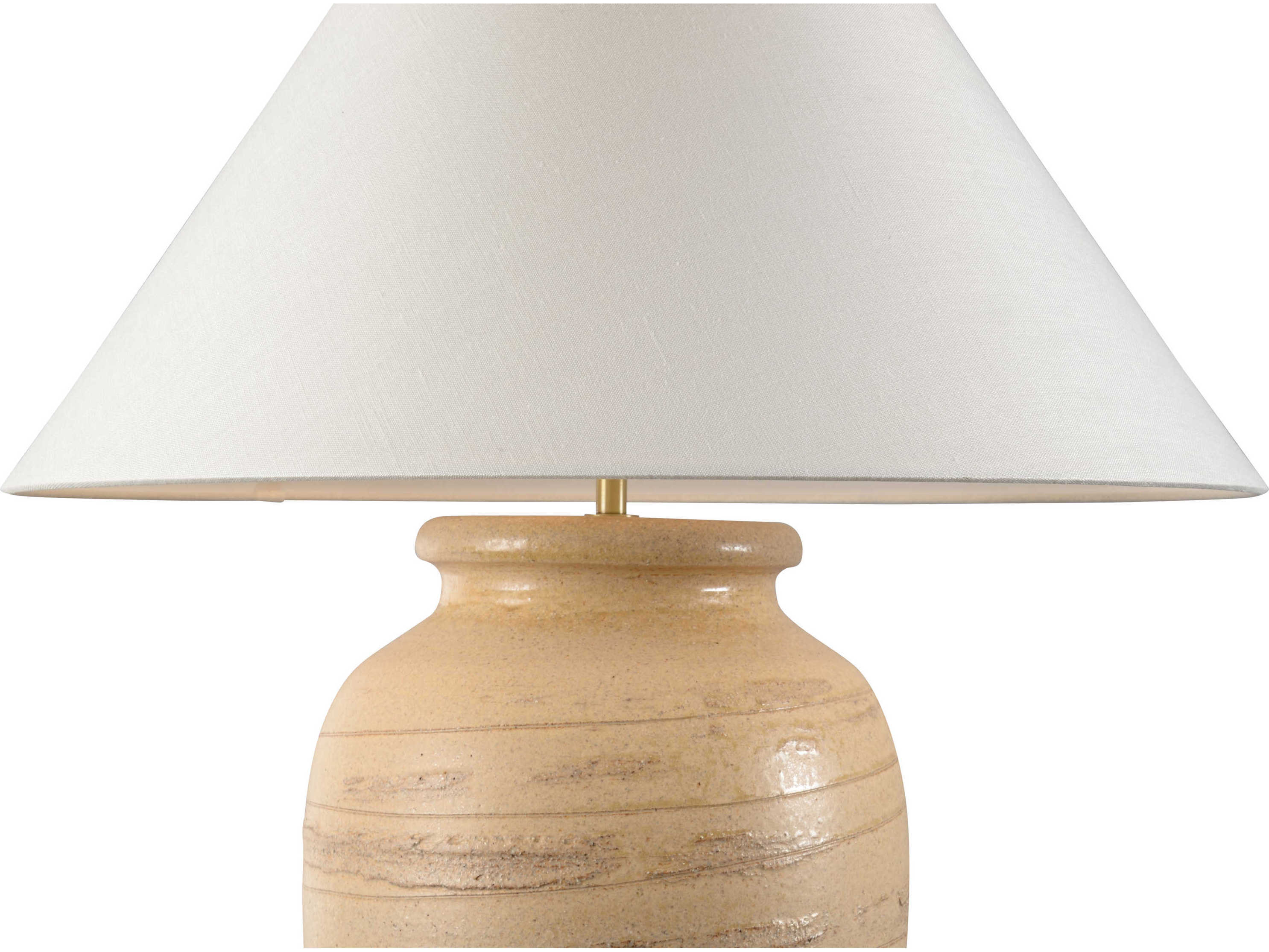 Wildwood Shiga Kento Brown Ombre Off White Linen Buffet Lamp