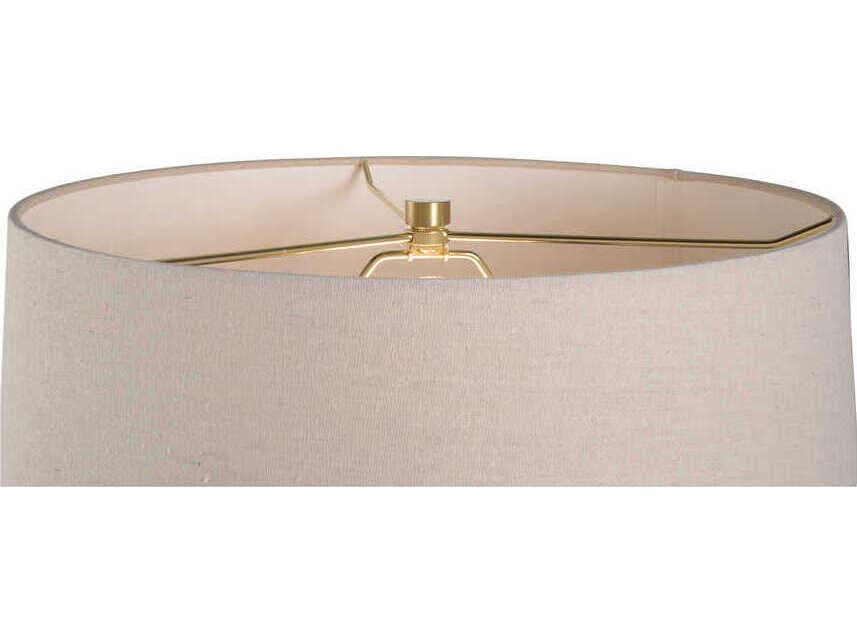 Wildwood Shiga Taiga Blue Gray Tan Linen Buffet Lamp