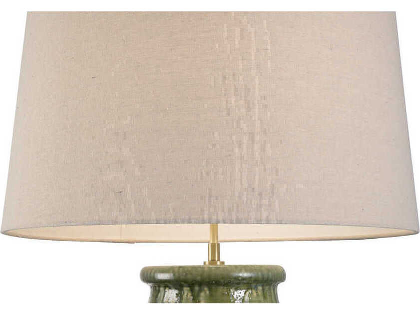 Wildwood Shiga Yamato Brown Green Tan Linen Buffet Lamp