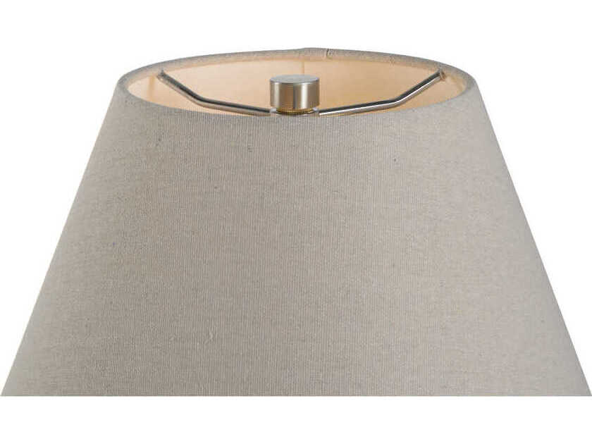 Wildwood Shiga Minato Green Brown Tan Linen Table Lamp