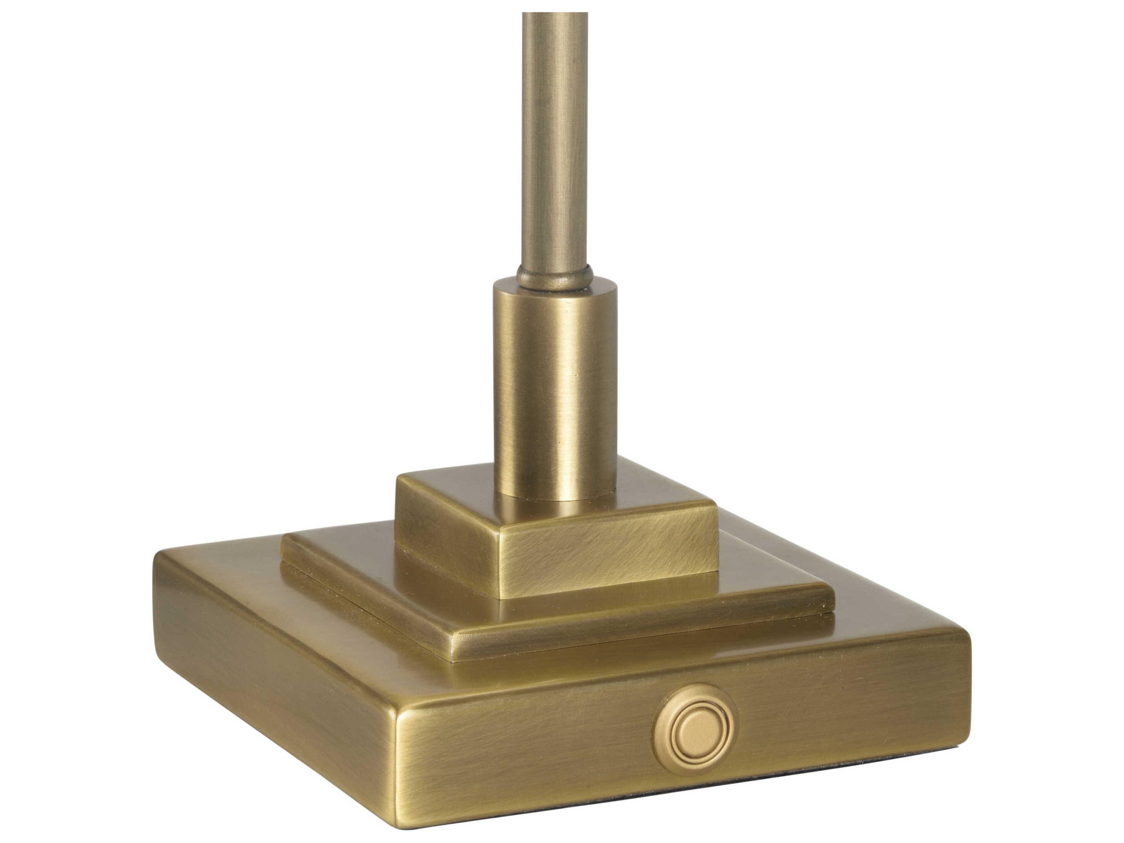 Wildwood Anderson Antique Brass White Linen Table Lamp