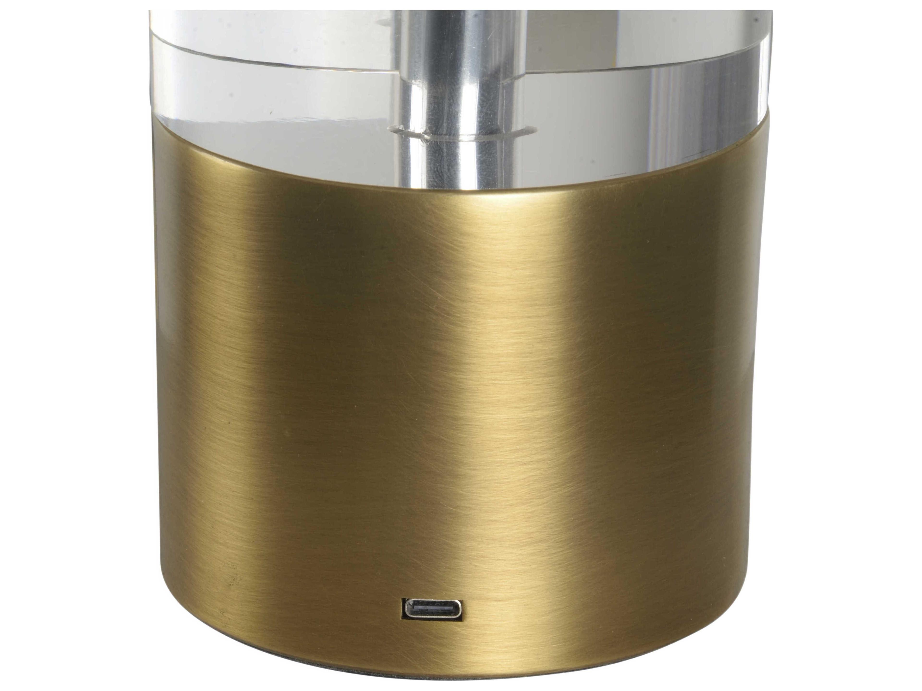 Wildwood Margot Antique Brass White Linen Table Lamp