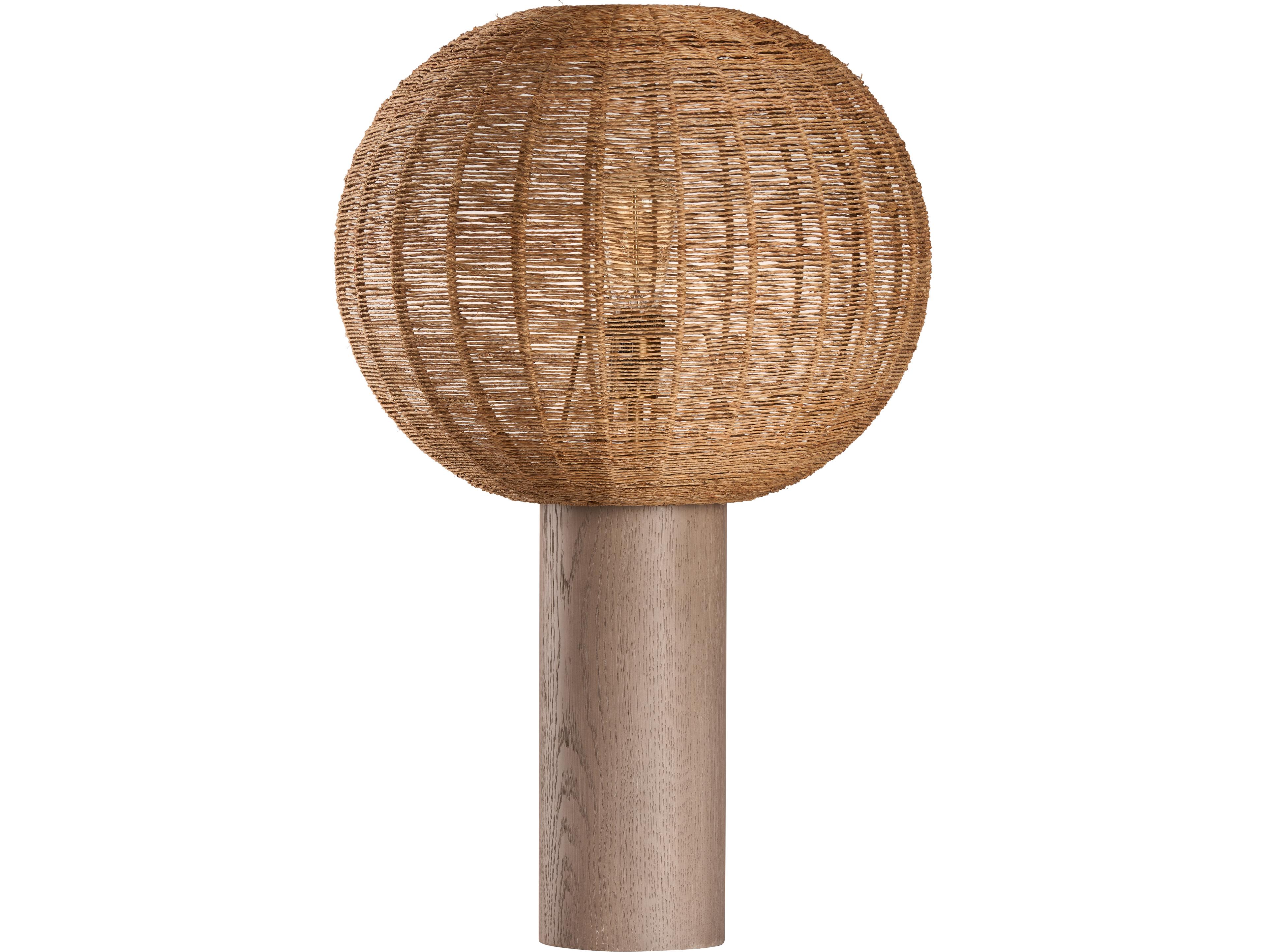 Wildwood Gray Natural Brass Table Lamp