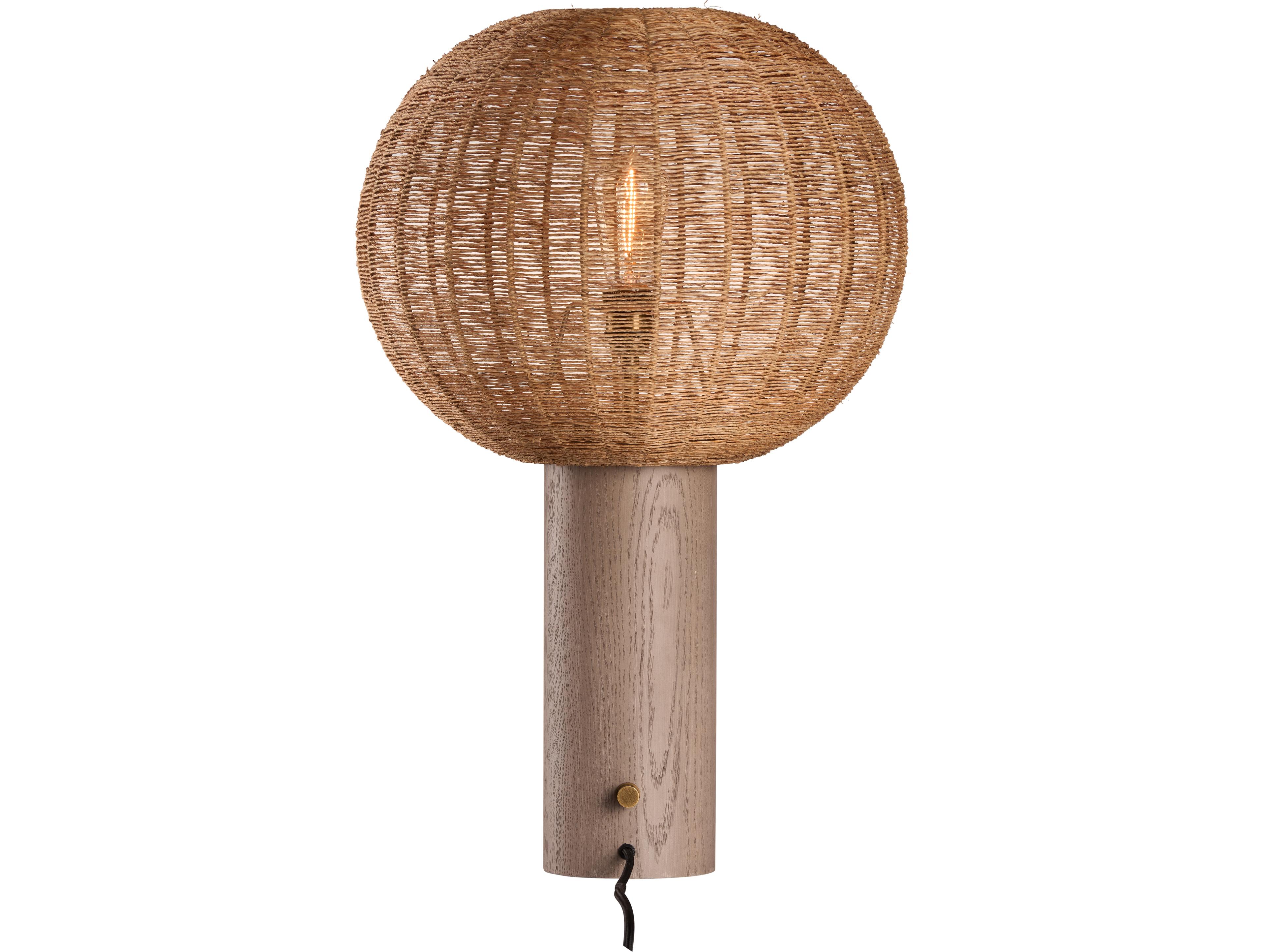 Wildwood Gray Natural Brass Table Lamp