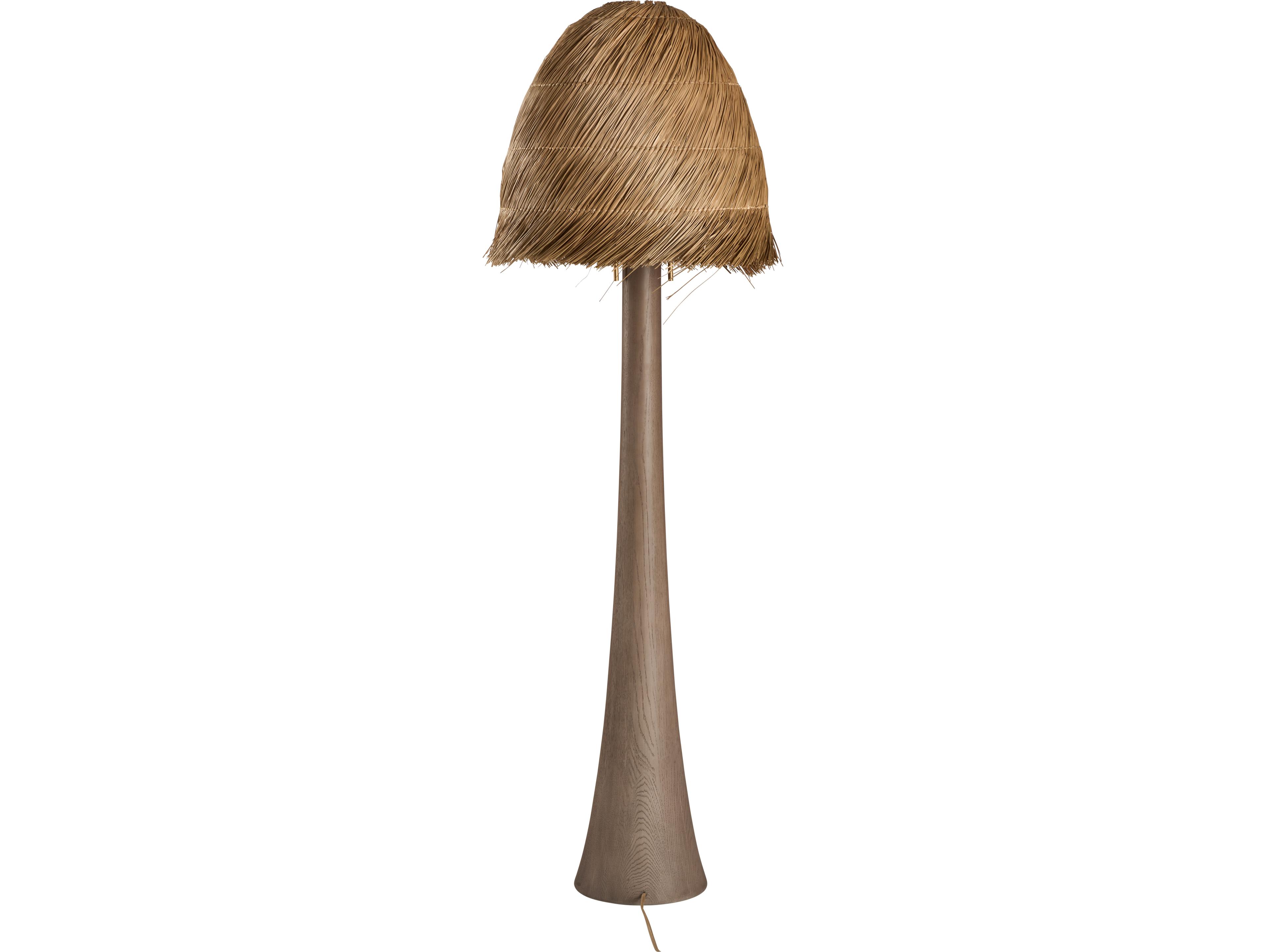 Wildwood Natural Gray Brass Traditional Floor Lamp