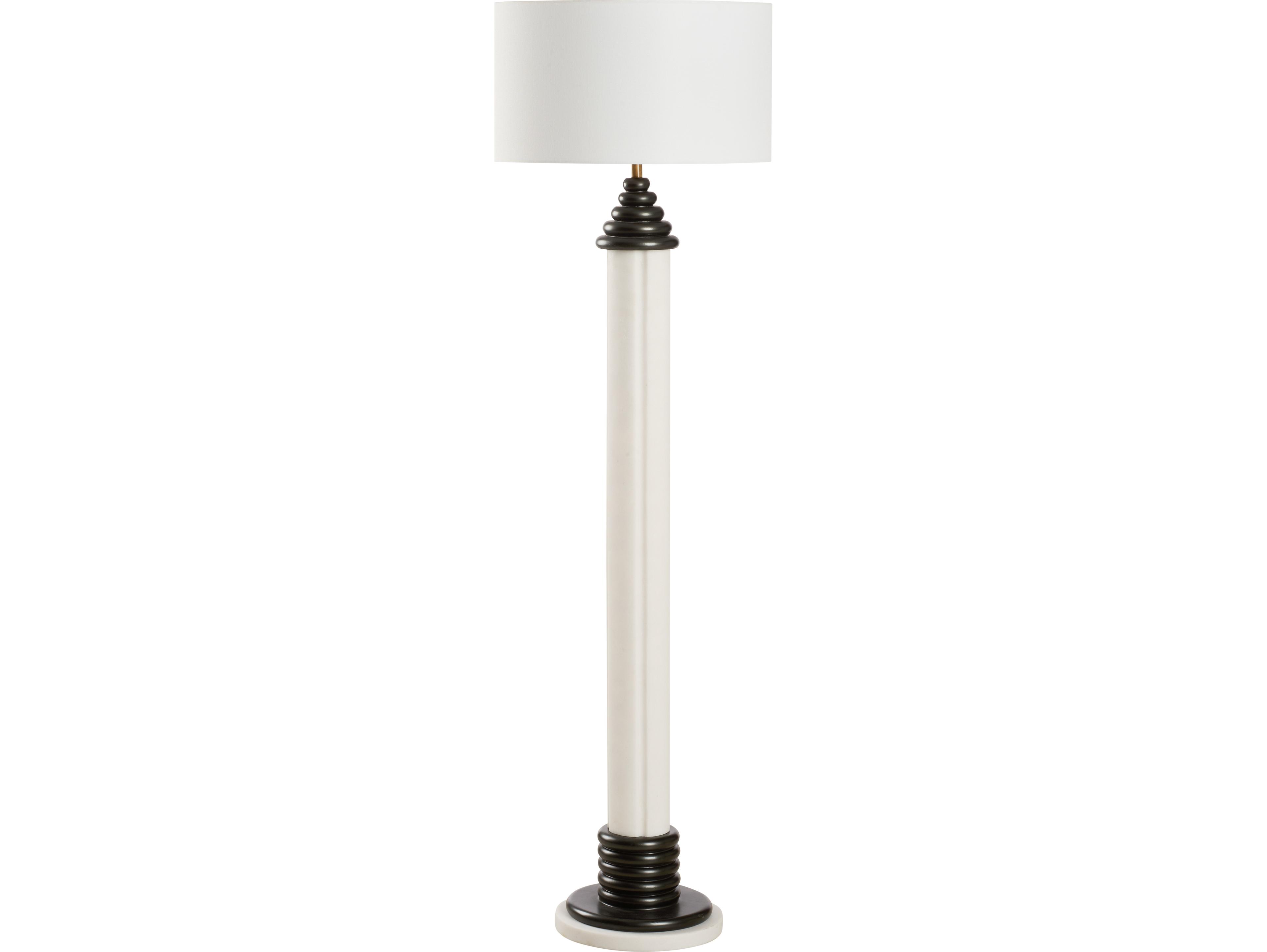 Wildwood Matte White Black Floor Lamp