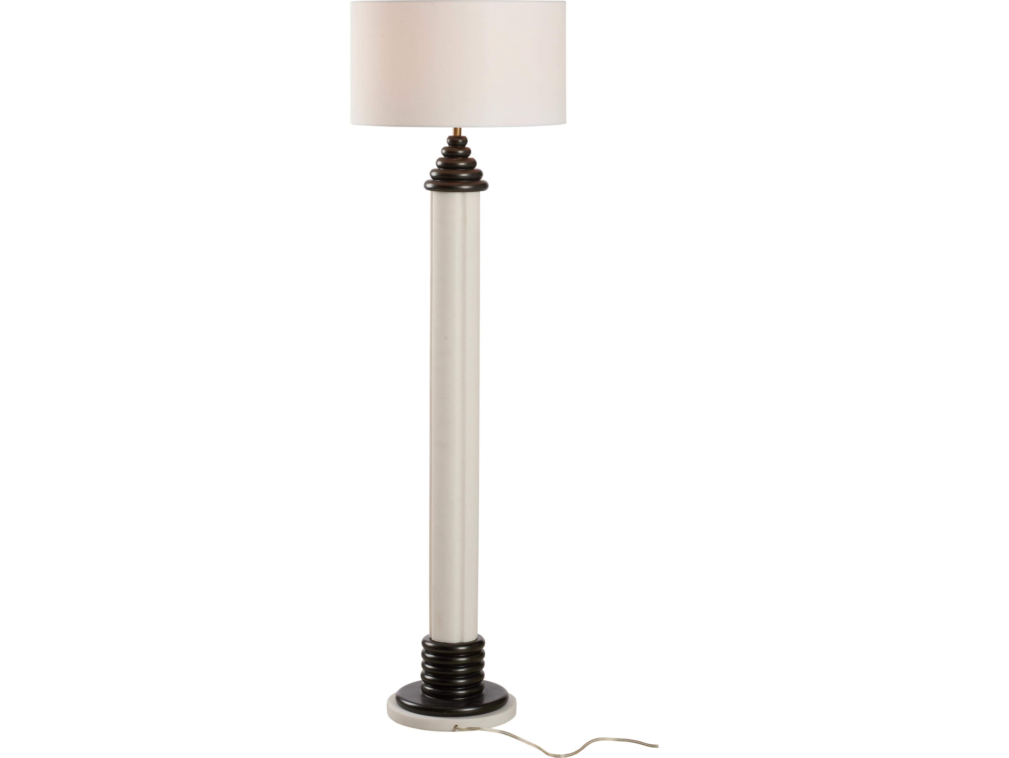 Wildwood Matte White Black Floor Lamp