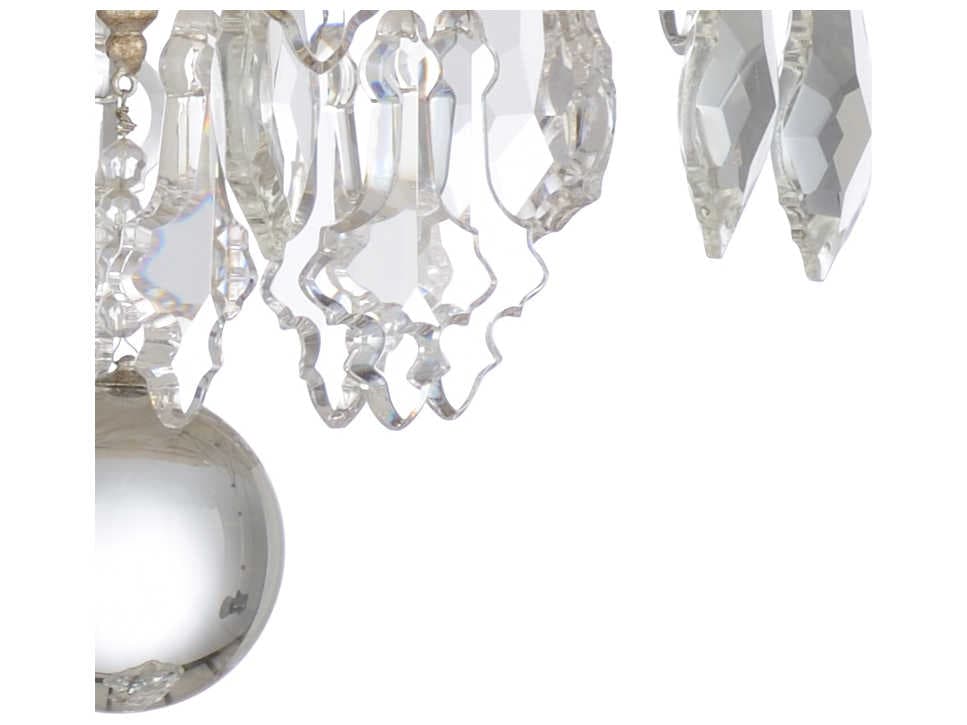 Wildwood Versailles 8-Light Antique Silver Leaf Clear Chandelier