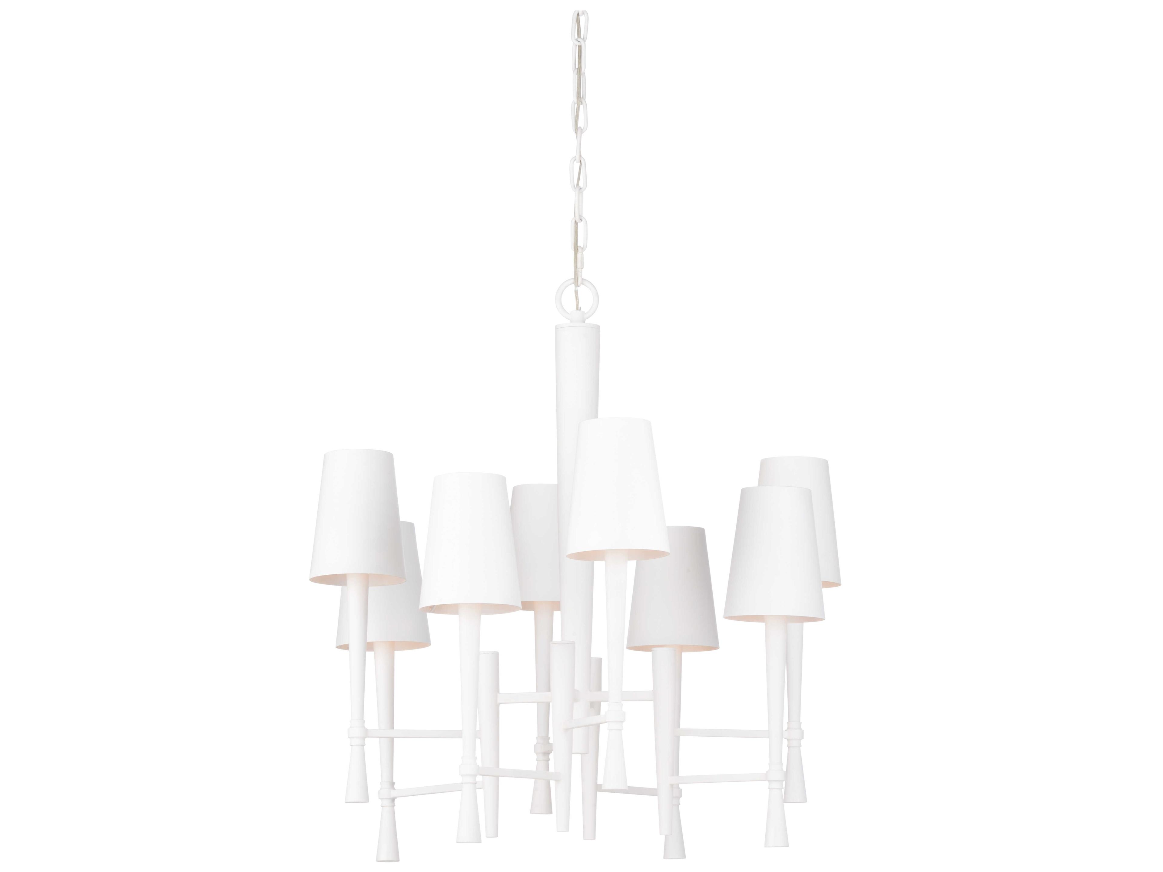 Wildwood White 8-Light White Candelabra Chandelier