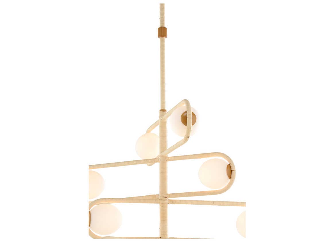 Wildwood Sol 8-Light Natural Milk Brass Globe Chandelier