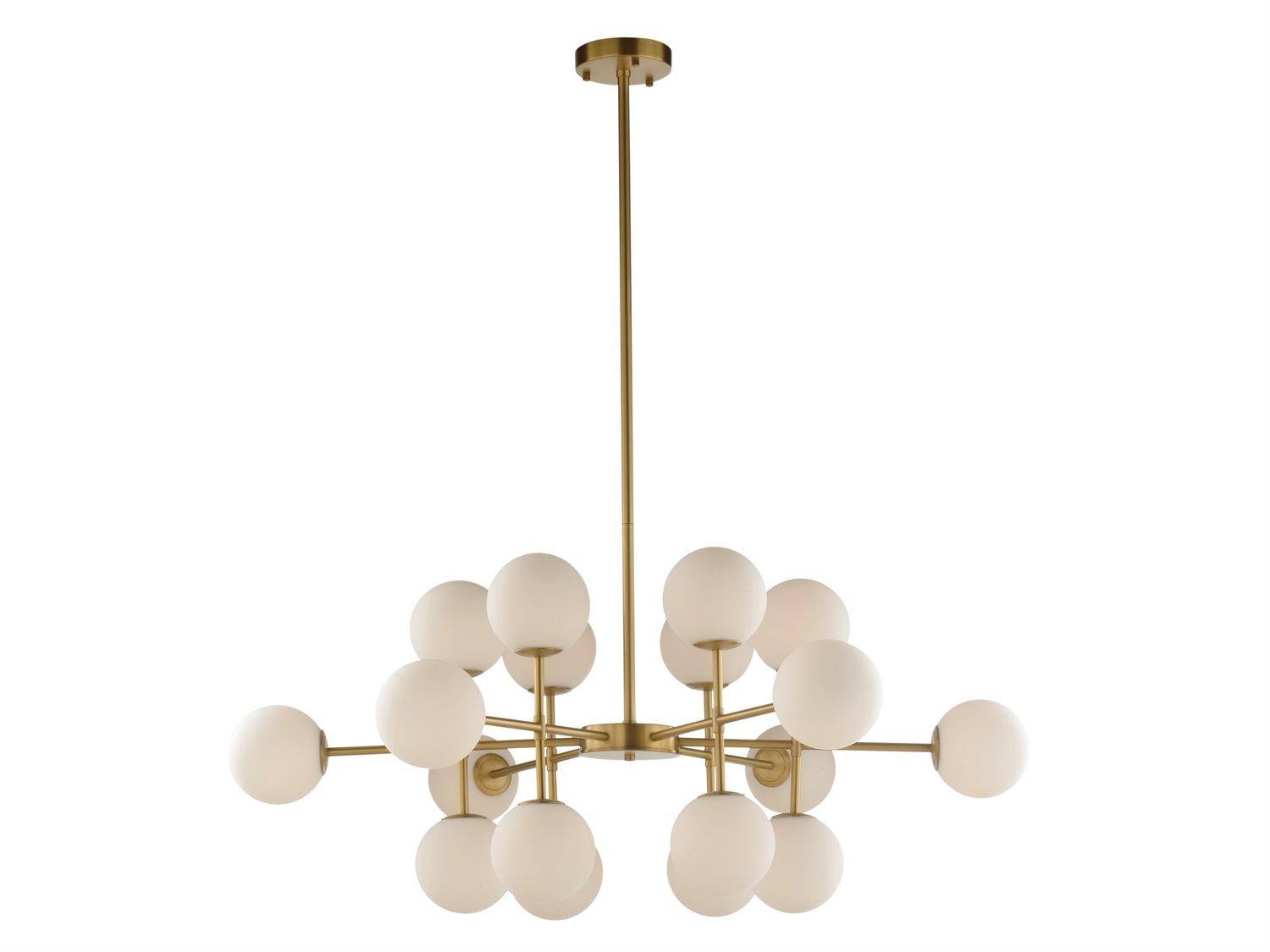 Wildwood Rue Saint-Anne 16-Light Antique Brass Globe Chandelier