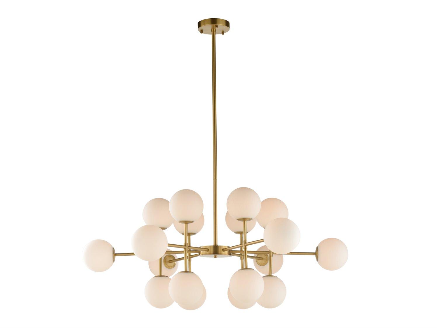 Wildwood Rue Saint-Anne 16-Light Antique Brass Globe Chandelier