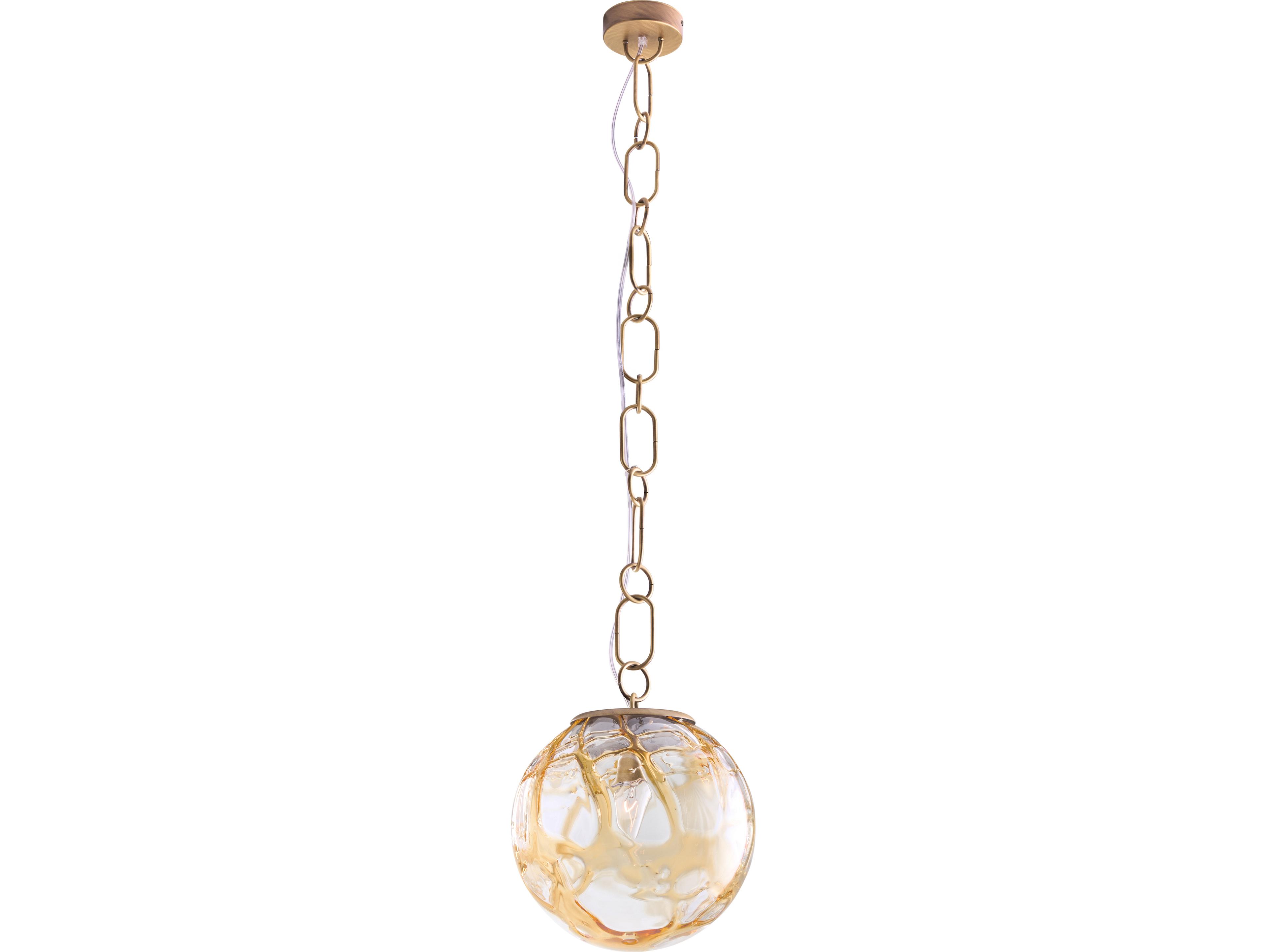 Wildwood 1-Light Brass Globe Mini Pendant