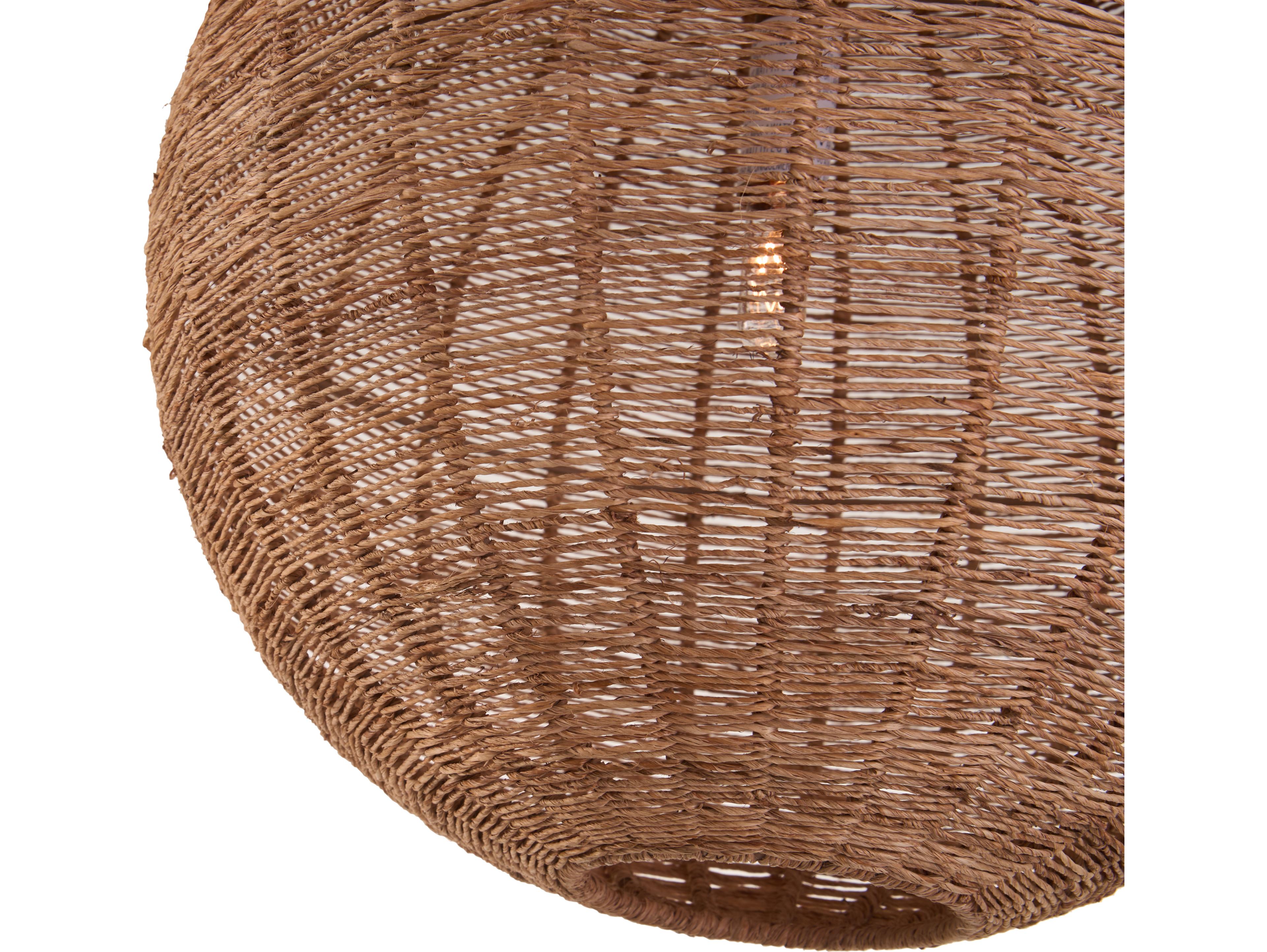 Wildwood 1-Light Natural Brown Globe Pendant