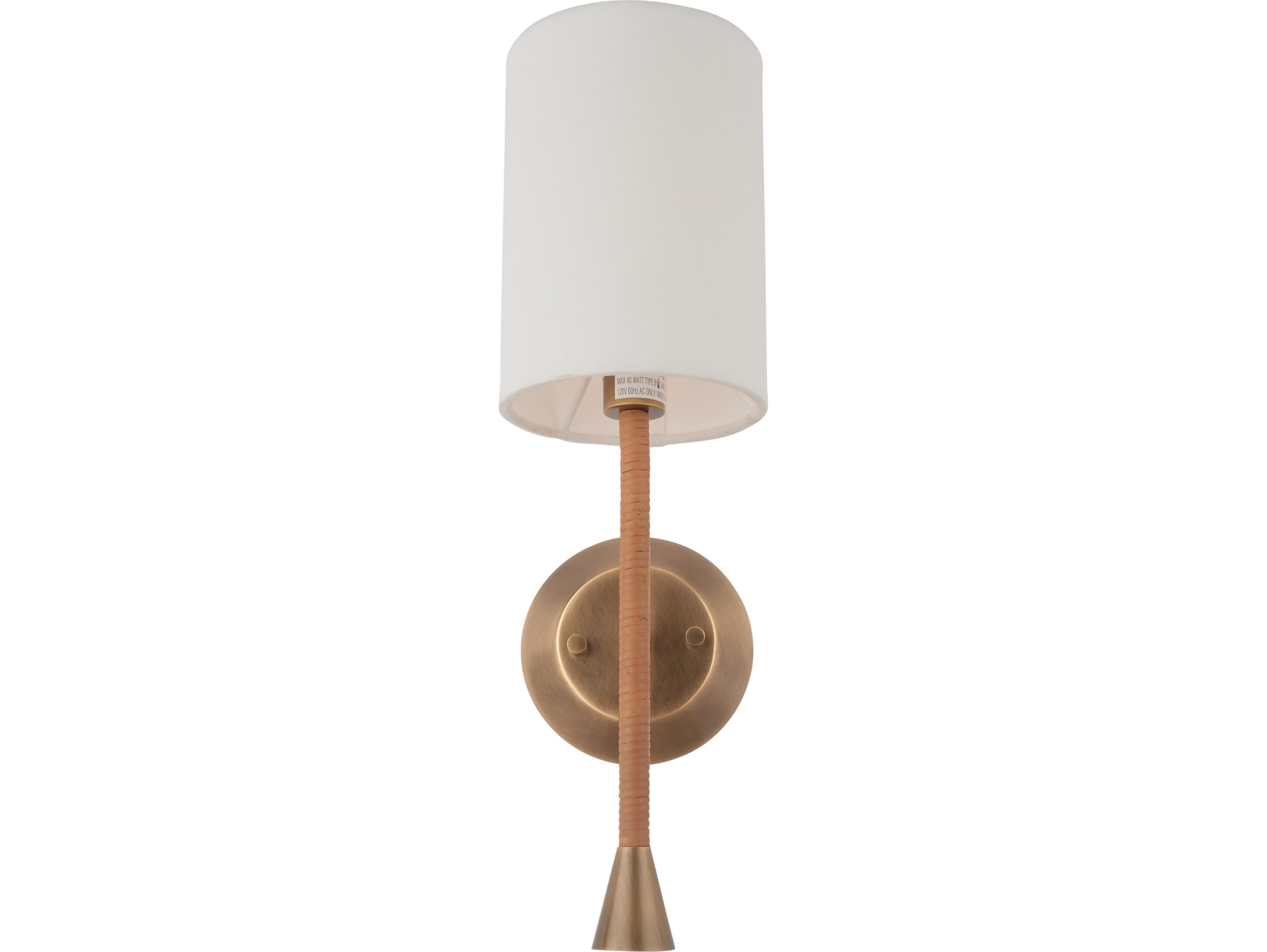 Wildwood 1-Light Natural Antique Brass Wall Sconce