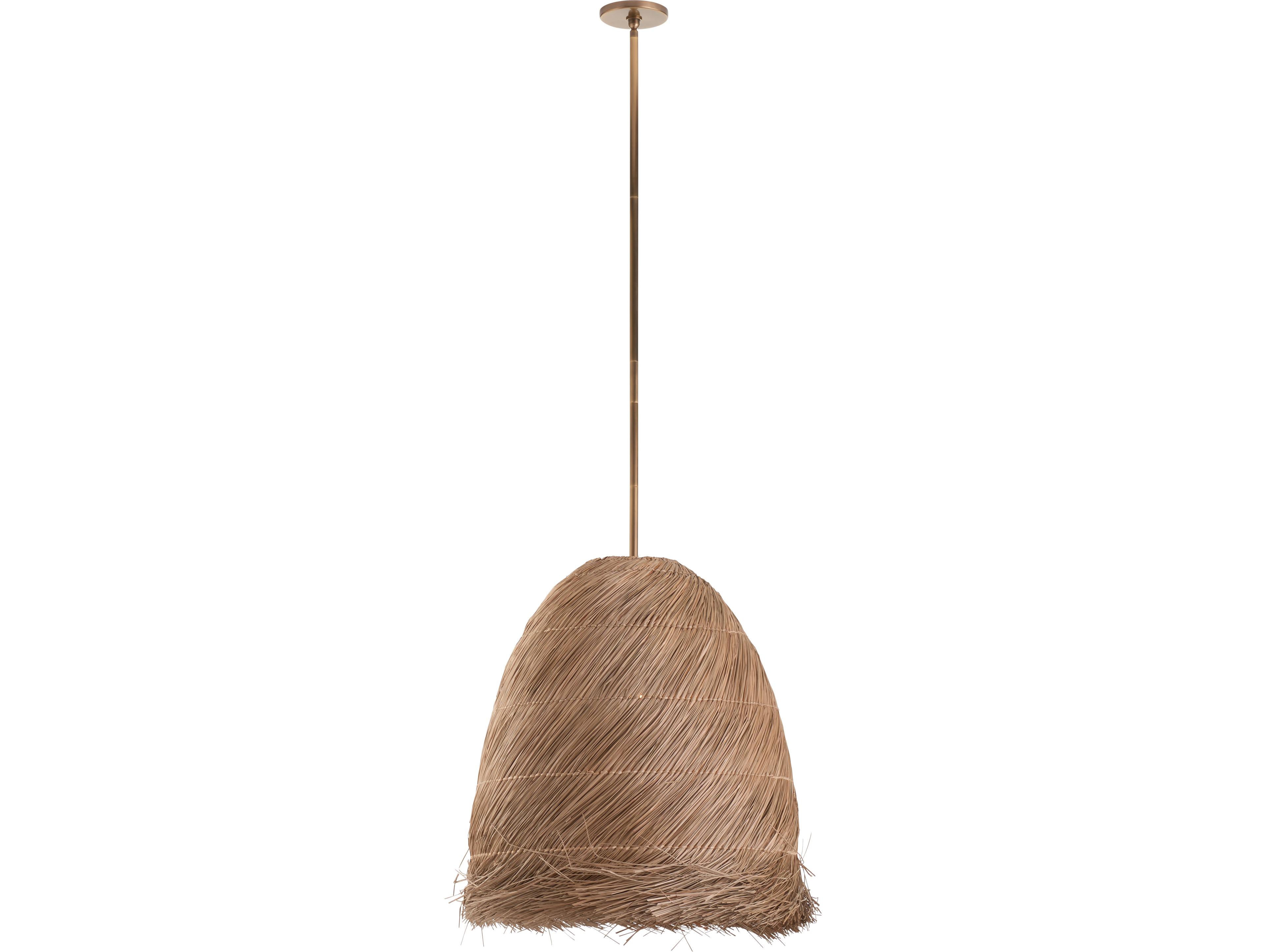 Wildwood 1-Light Natural Brown Bell Pendant