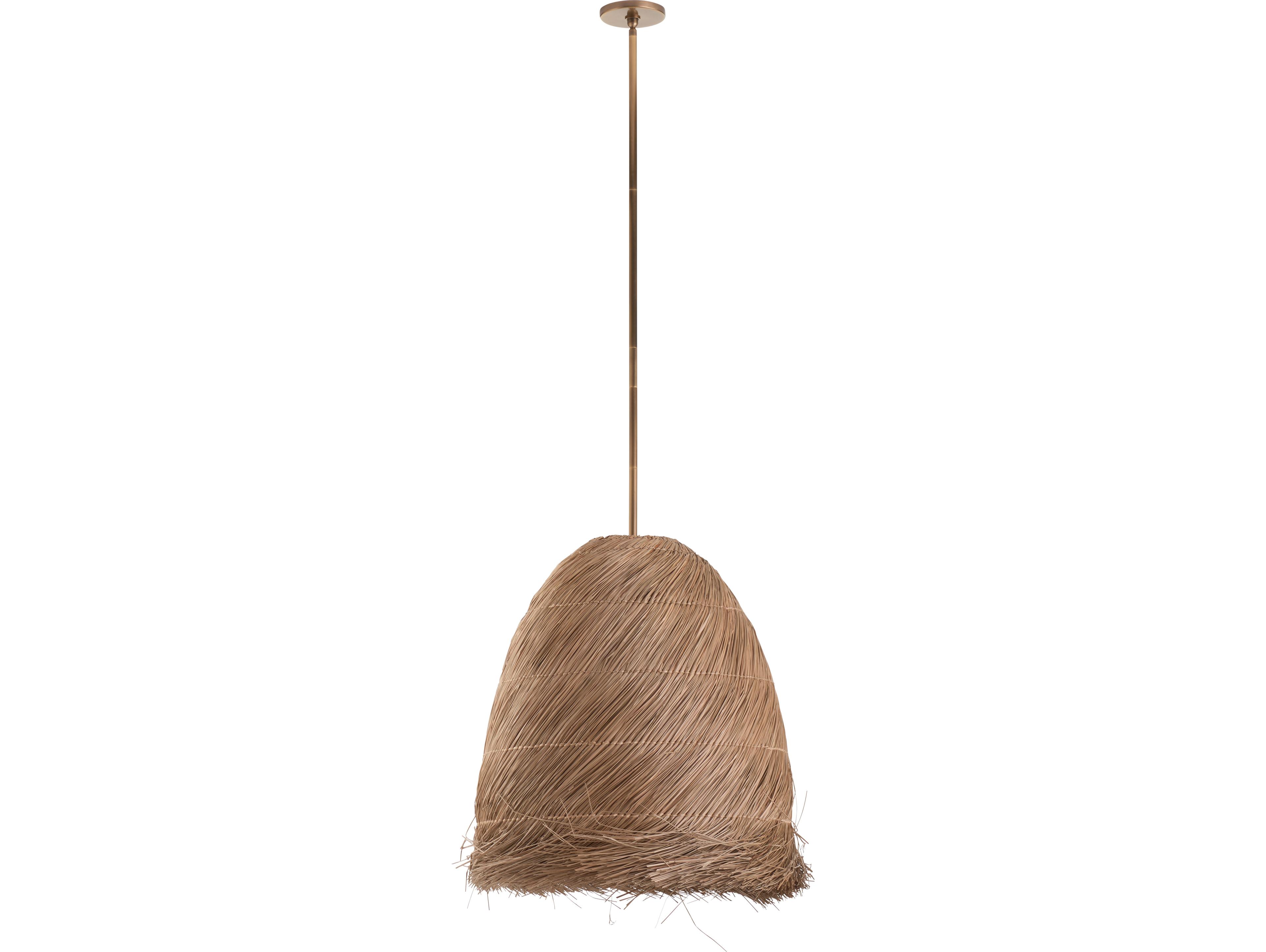 Wildwood 1-Light Natural Brown Bell Pendant