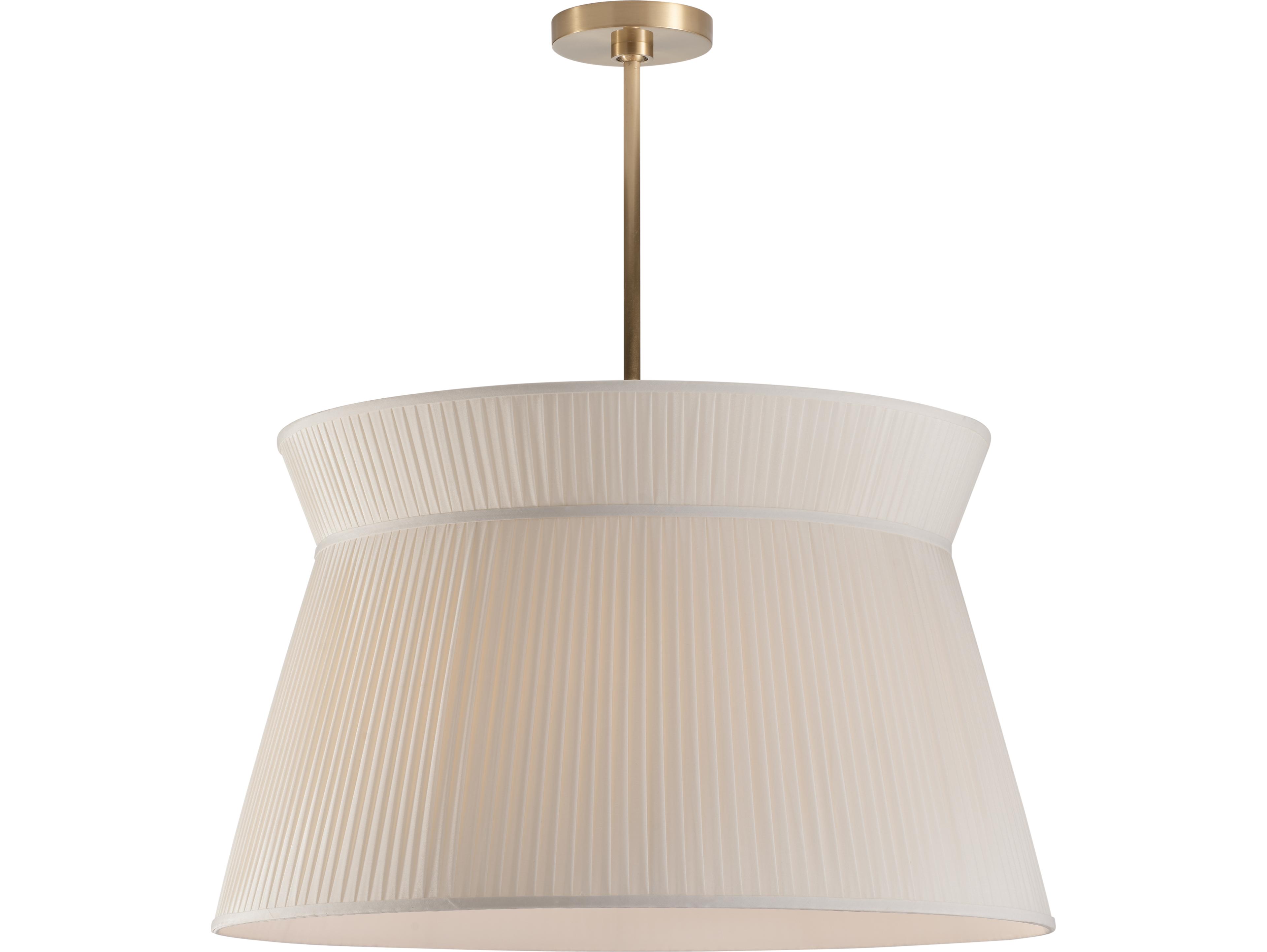 Wildwood 6-Light Antique Brass Ivory Off White Empire Pendant