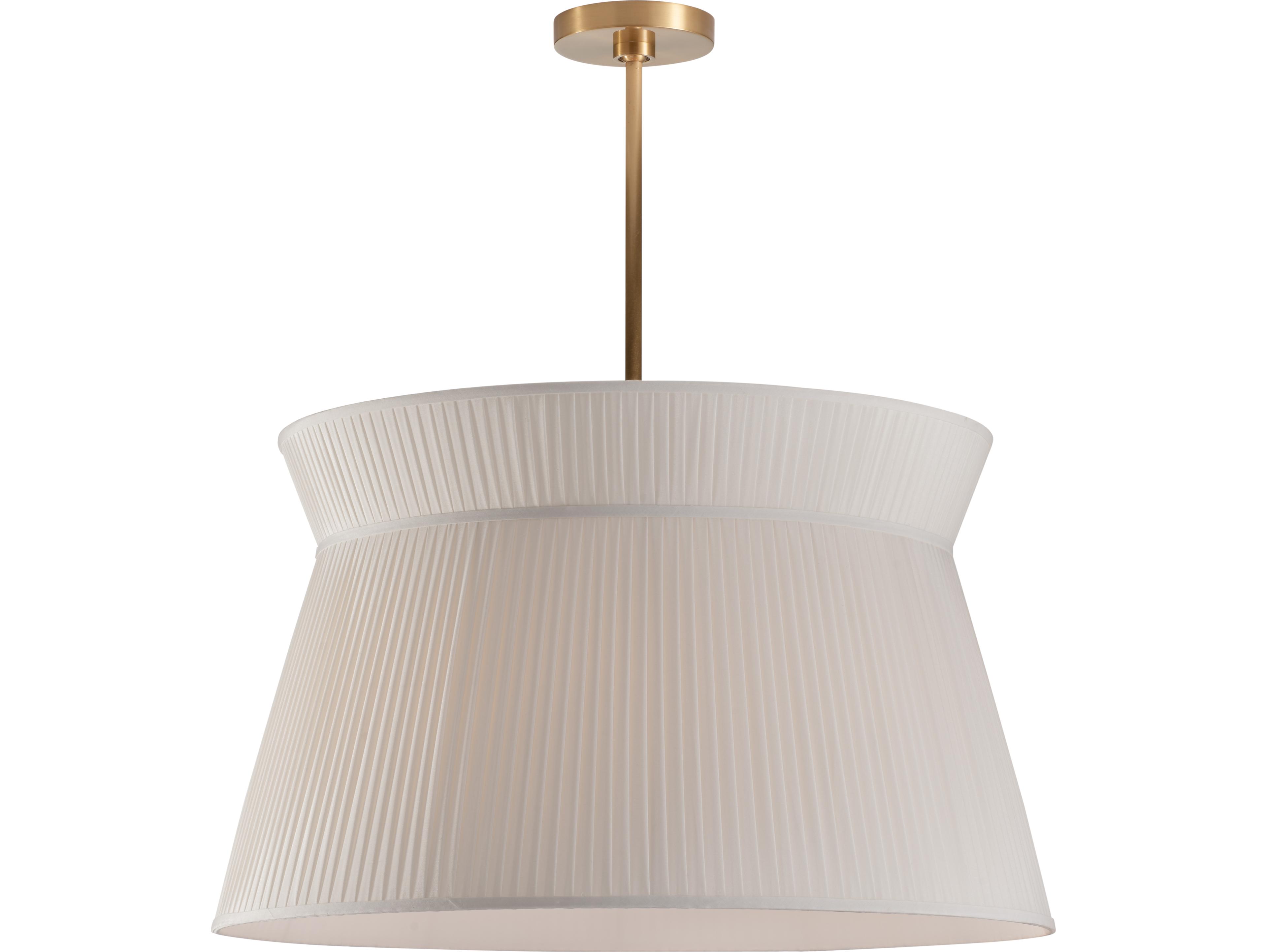 Wildwood 6-Light Antique Brass Ivory Off White Empire Pendant