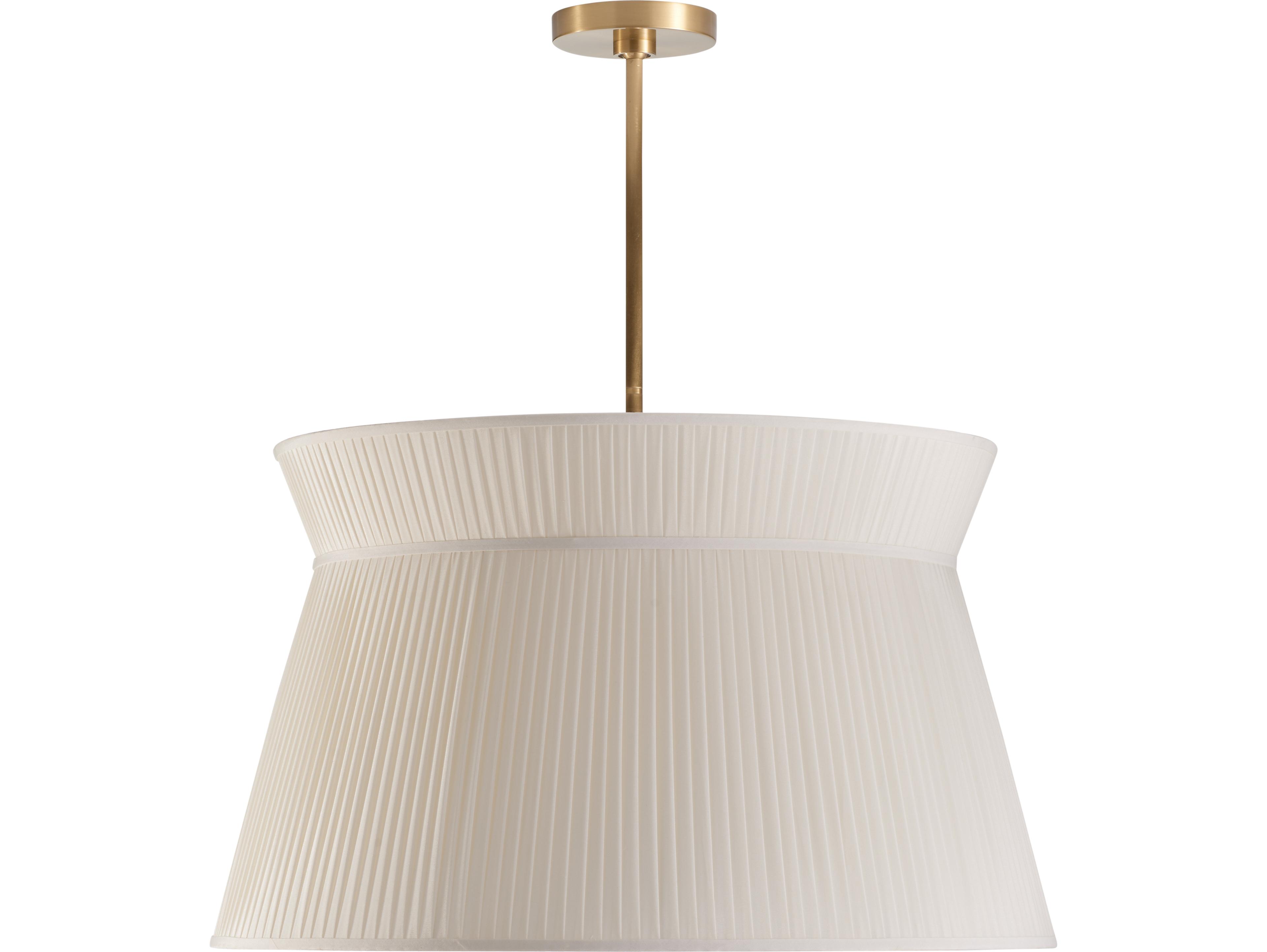 Wildwood 6-Light Antique Brass Ivory Off White Empire Pendant