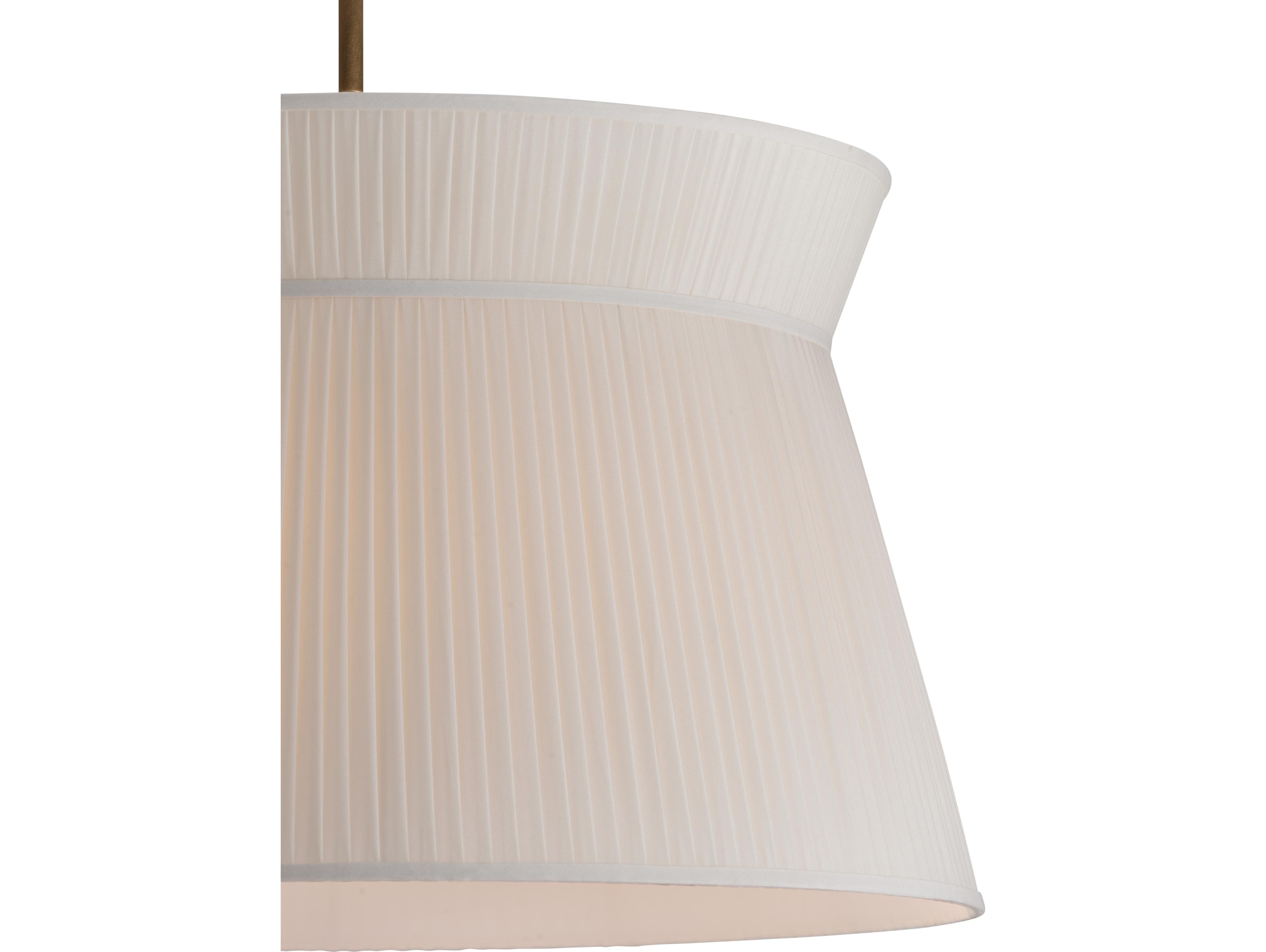 Wildwood 6-Light Antique Brass Ivory Off White Empire Pendant