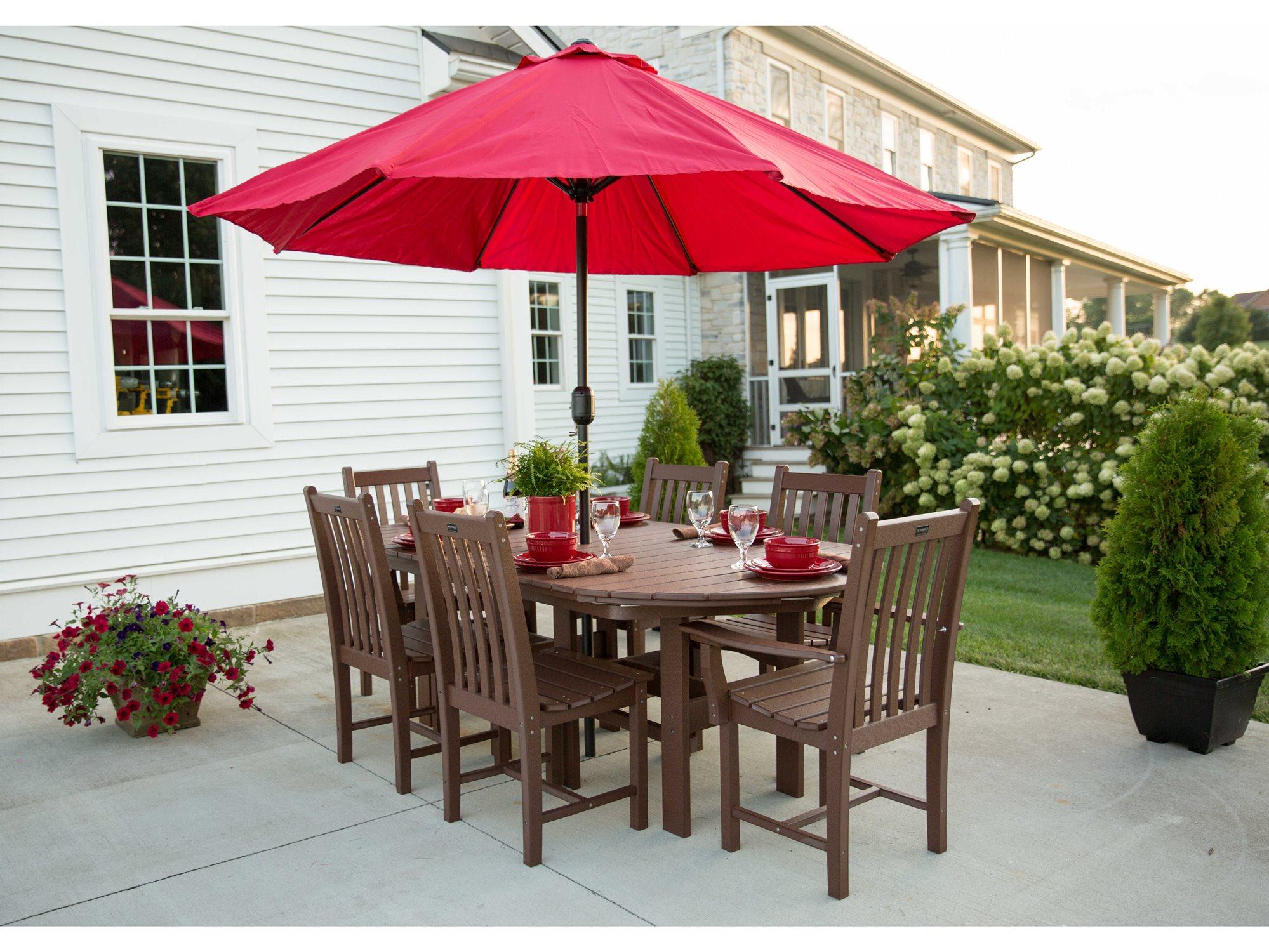 Wildridge Classic Recycled Plastic 7 Piece Outdoor Patio Dining Set