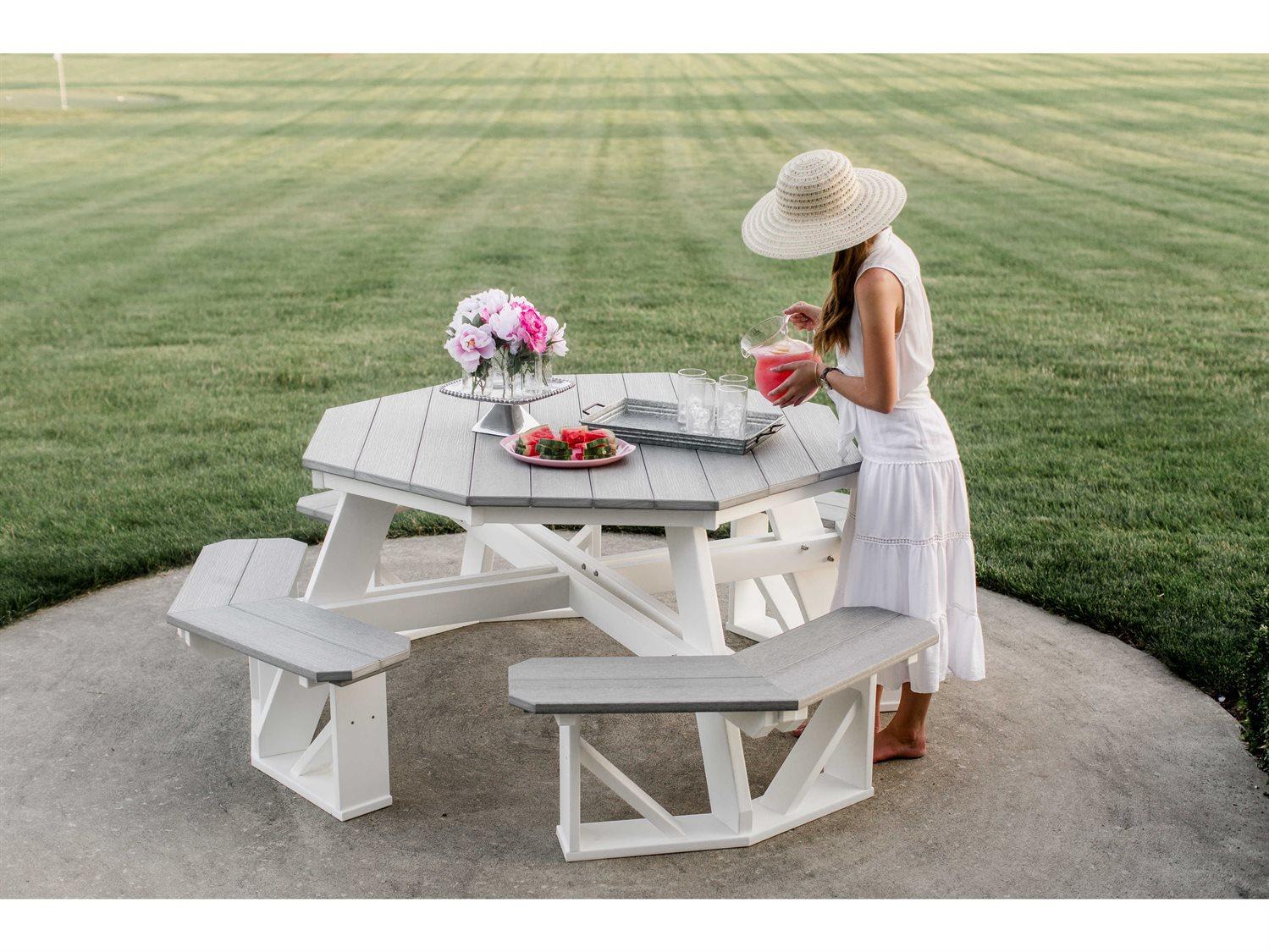 Wildridge Heritage Recycled Plastic Octagon Patio Picnic Table