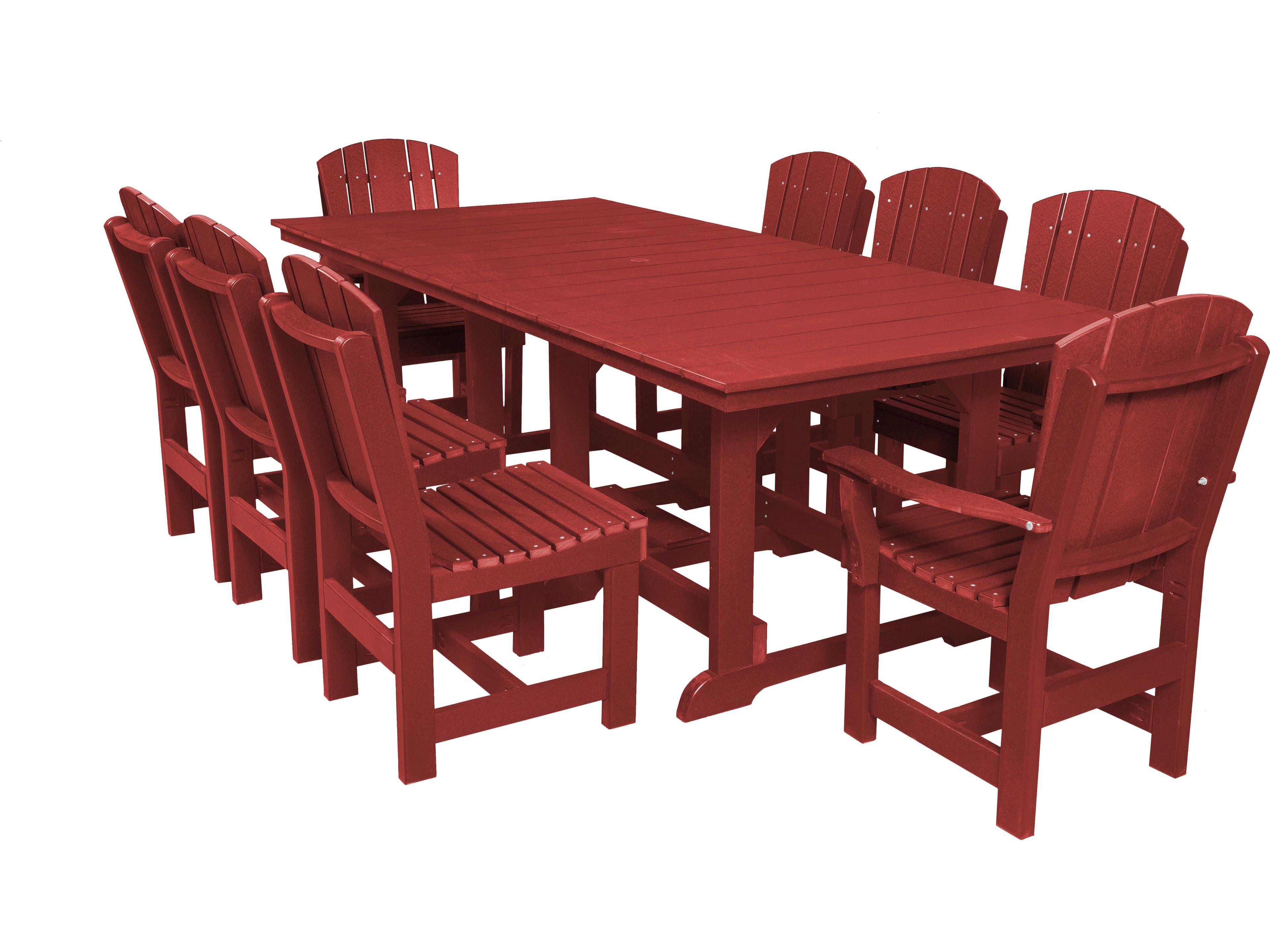 Wildridge Heritage Recycled Plastic 9 Piece Outdoor Dining Set