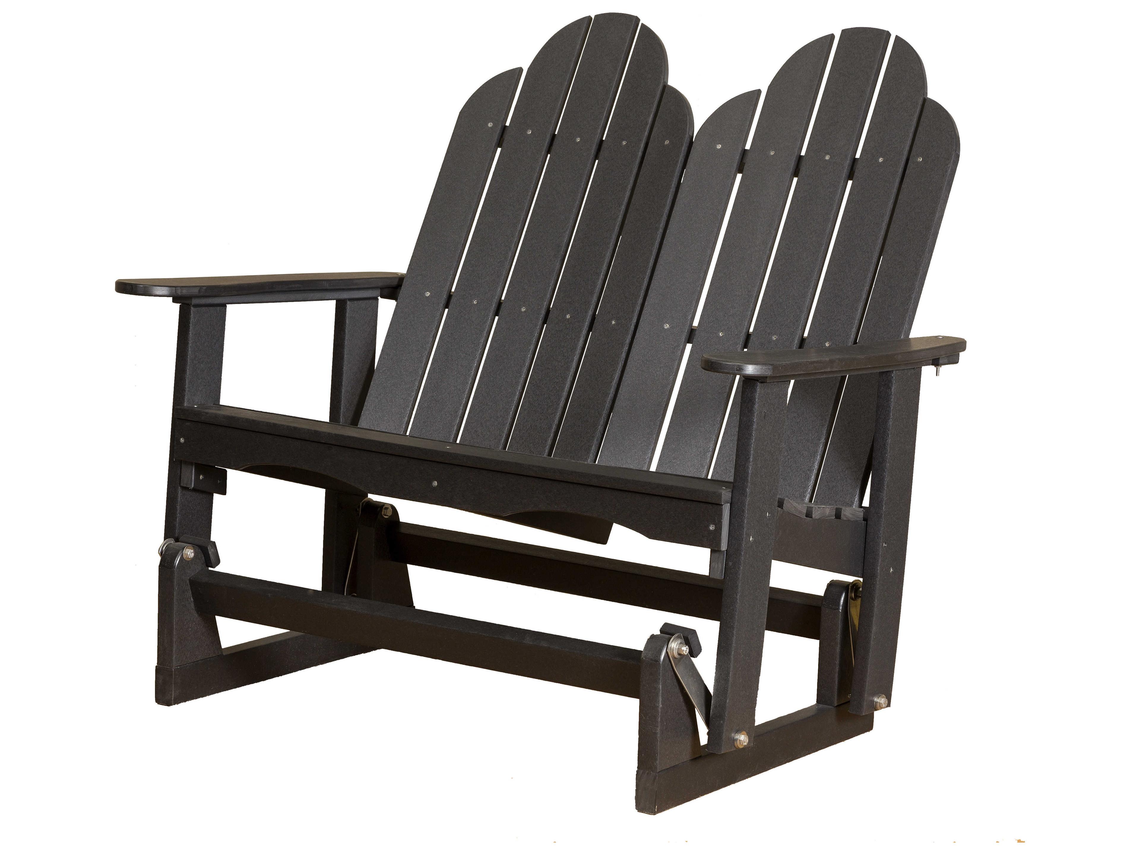 Wildridge Classic Recycled Plastic Adirondack Glider Patio Loveseat